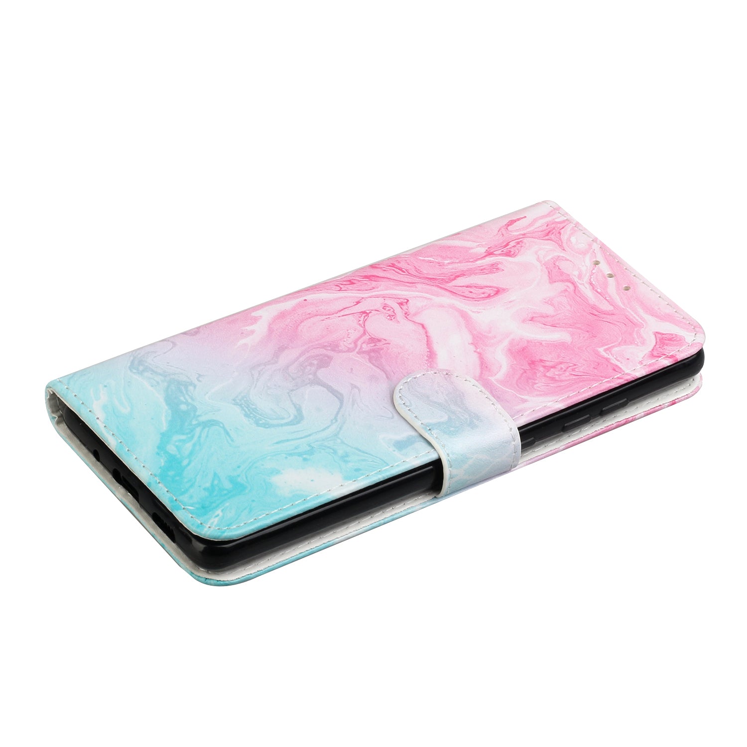 For Samsung Galaxy S20 FE 4G/5G/S20 Lite/S20 FE 2022 Pattern Printing Wallet Leather Protector Cover - Pink/Blue