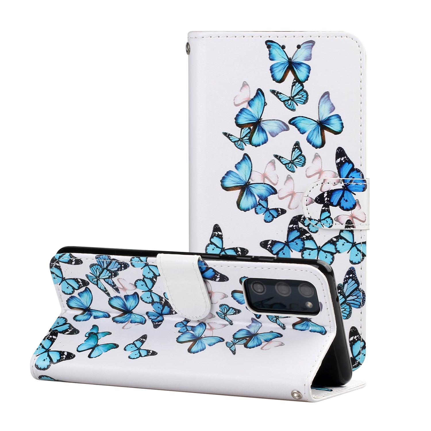 For Samsung Galaxy S20 FE 4G/5G/S20 Lite/S20 FE 2022 Pattern Printing Wallet Leather Protector Cover - Butterfly