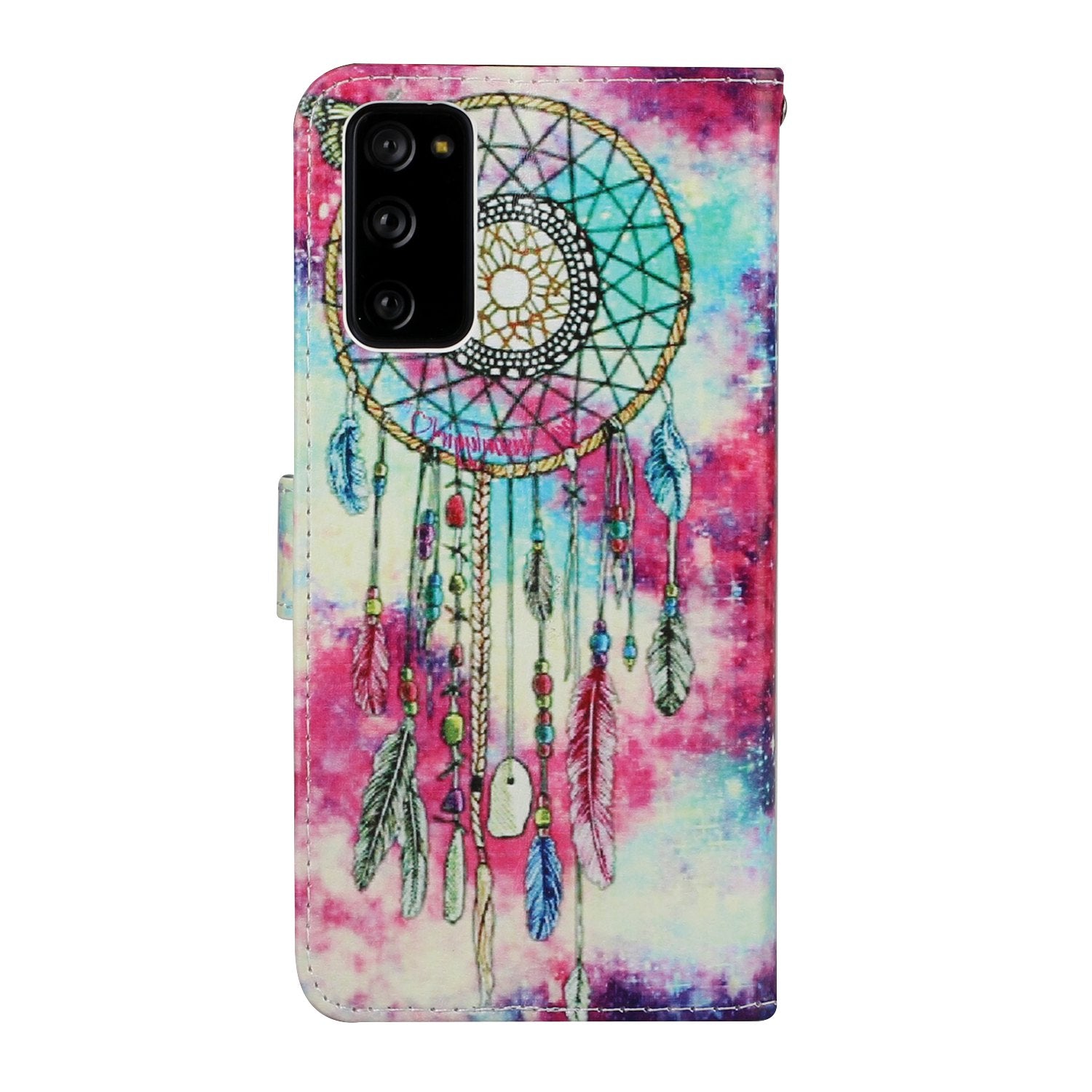 For Samsung Galaxy S20 FE 4G/5G/S20 Lite/S20 FE 2022 Pattern Printing Wallet Leather Protector Cover - Dream Catcher