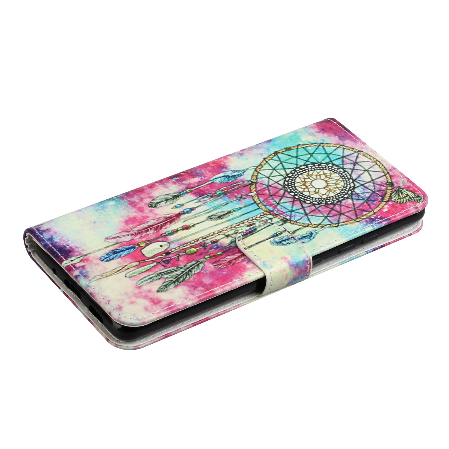 For Samsung Galaxy S20 FE 4G/5G/S20 Lite/S20 FE 2022 Pattern Printing Wallet Leather Protector Cover - Dream Catcher