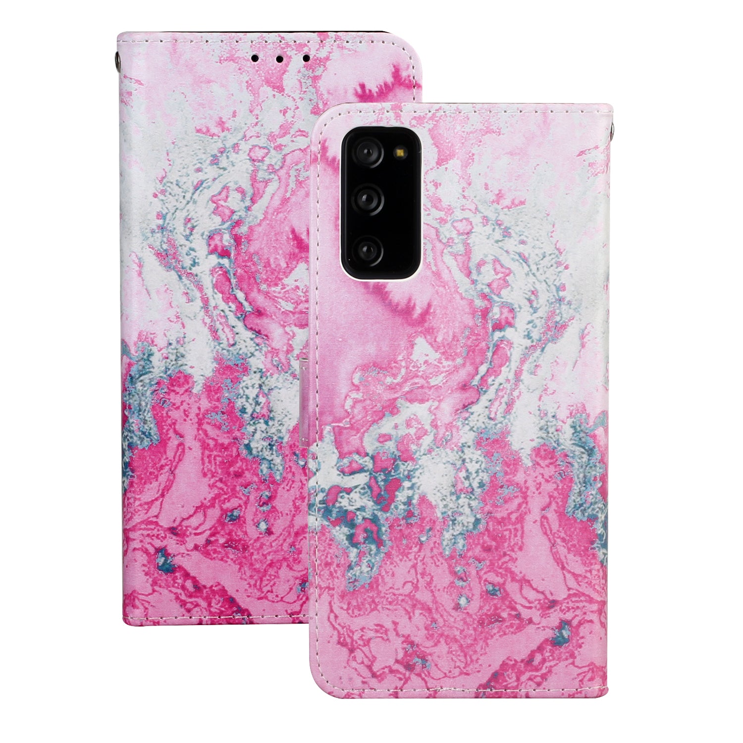 For Samsung Galaxy S20 FE 4G/5G/S20 Lite/S20 FE 2022 Pattern Printing Wallet Leather Protector Cover - Rose Marbling