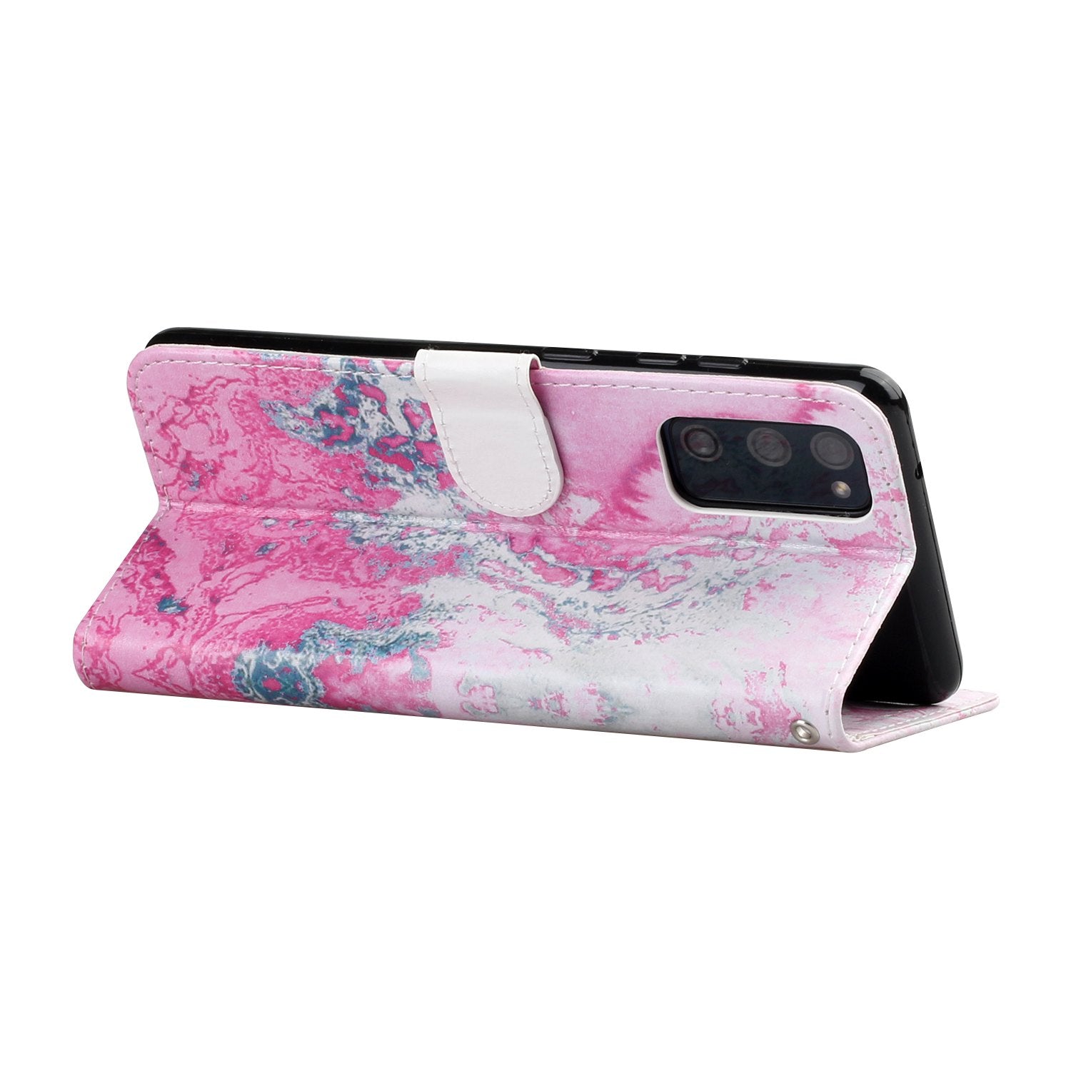 For Samsung Galaxy S20 FE 4G/5G/S20 Lite/S20 FE 2022 Pattern Printing Wallet Leather Protector Cover - Rose Marbling