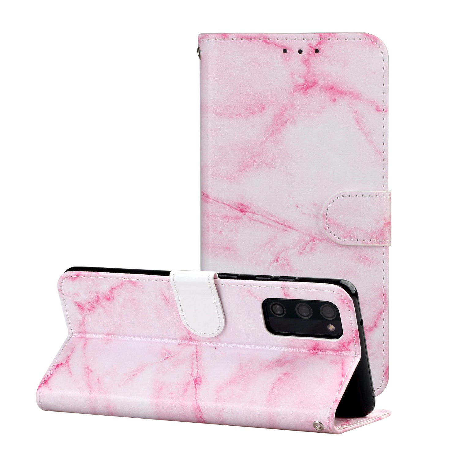 For Samsung Galaxy S20 FE 4G/5G/S20 Lite/S20 FE 2022 Pattern Printing Wallet Leather Protector Cover - Pink Marbling