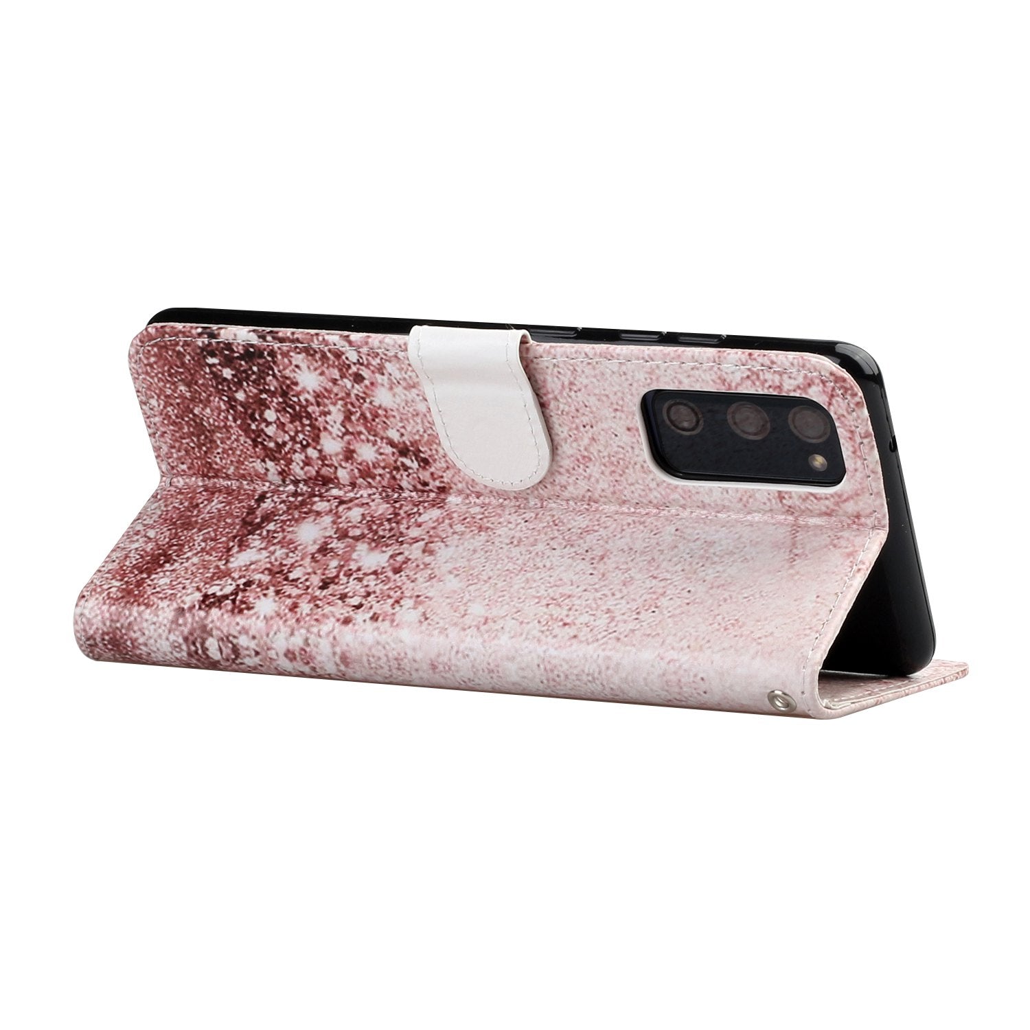 For Samsung Galaxy S20 FE 4G/5G/S20 Lite/S20 FE 2022 Pattern Printing Wallet Leather Protector Cover - Glitter Powder