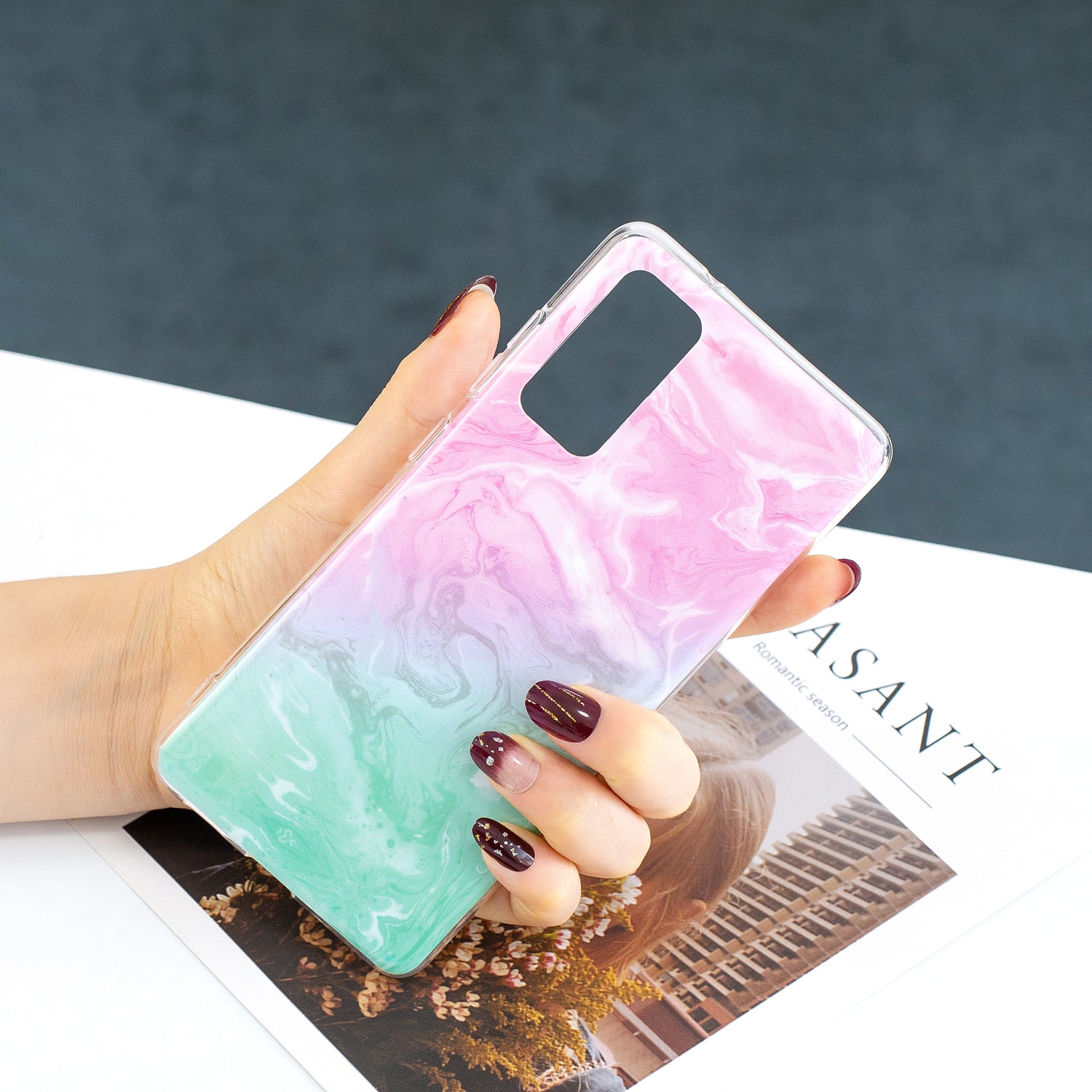 For Samsung Galaxy S20 FE 4G/5G/S20 Lite/S20 FE 2022 Marble Pattern Anti-drop IMD TPU Cover - Style J