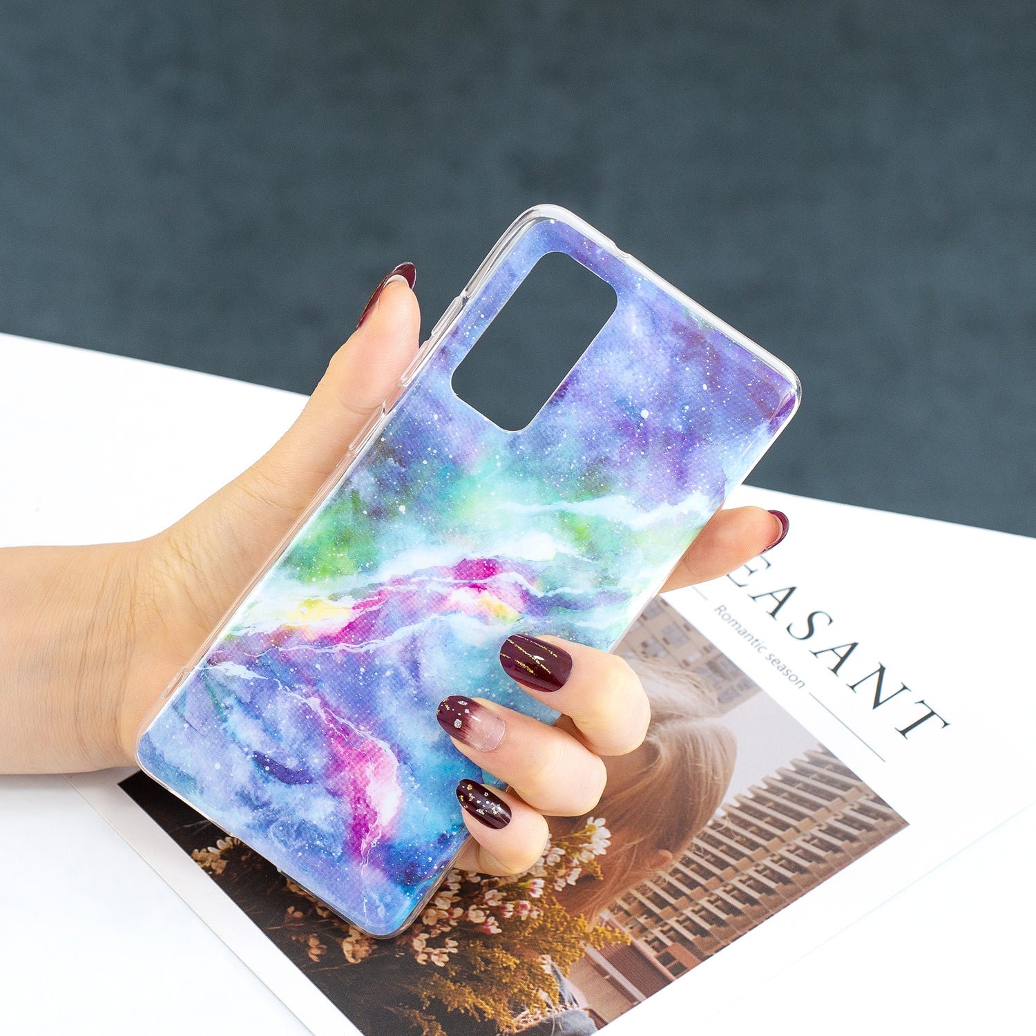 For Samsung Galaxy S20 FE 4G/5G/S20 Lite/S20 FE 2022 Marble Pattern Anti-drop IMD TPU Cover - Style O