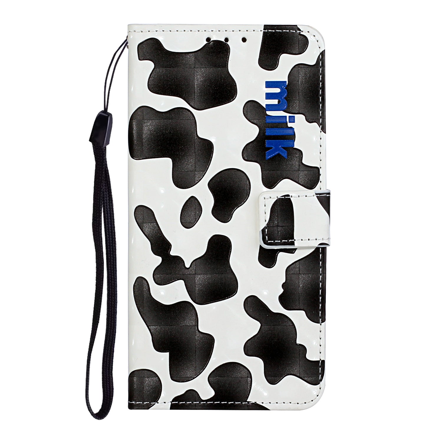 Pattern Printing Leather Protector for Samsung Galaxy S20 4G/S20 5G Stand Case with Hanging Strap - Black/White