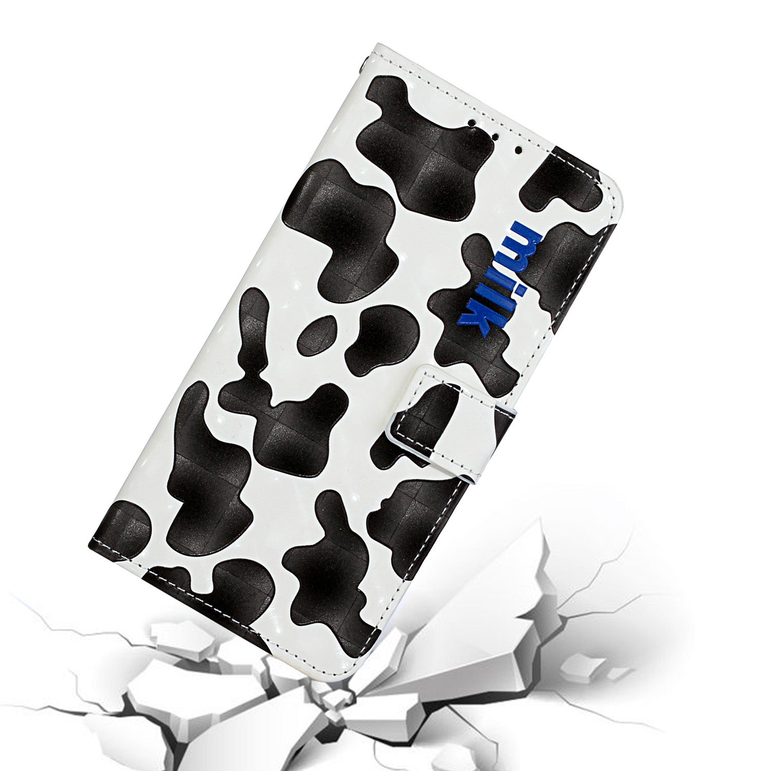 Pattern Printing Leather Protector for Samsung Galaxy S20 4G/S20 5G Stand Case with Hanging Strap - Black/White