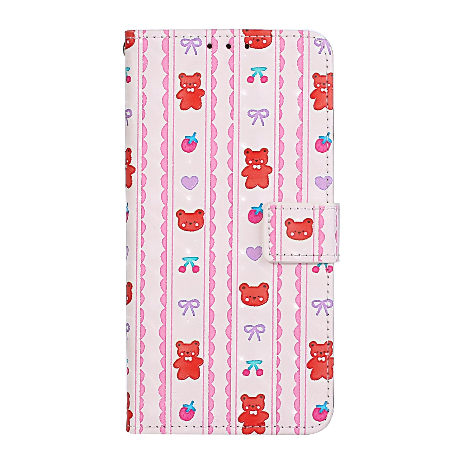 Pattern Printing Leather Protector for Samsung Galaxy S20 4G/S20 5G Stand Case with Hanging Strap - Bear