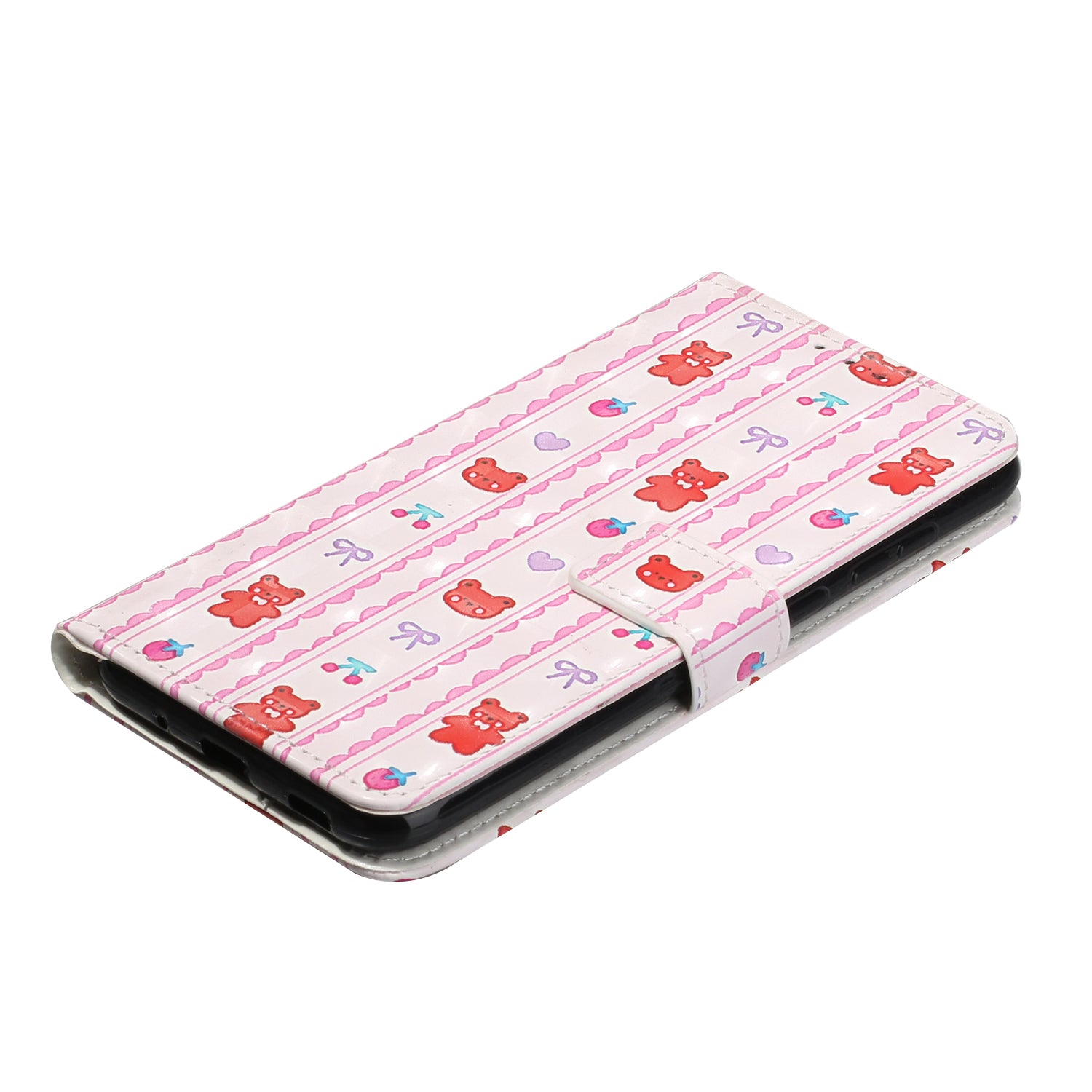 Pattern Printing Leather Protector for Samsung Galaxy S20 4G/S20 5G Stand Case with Hanging Strap - Bear