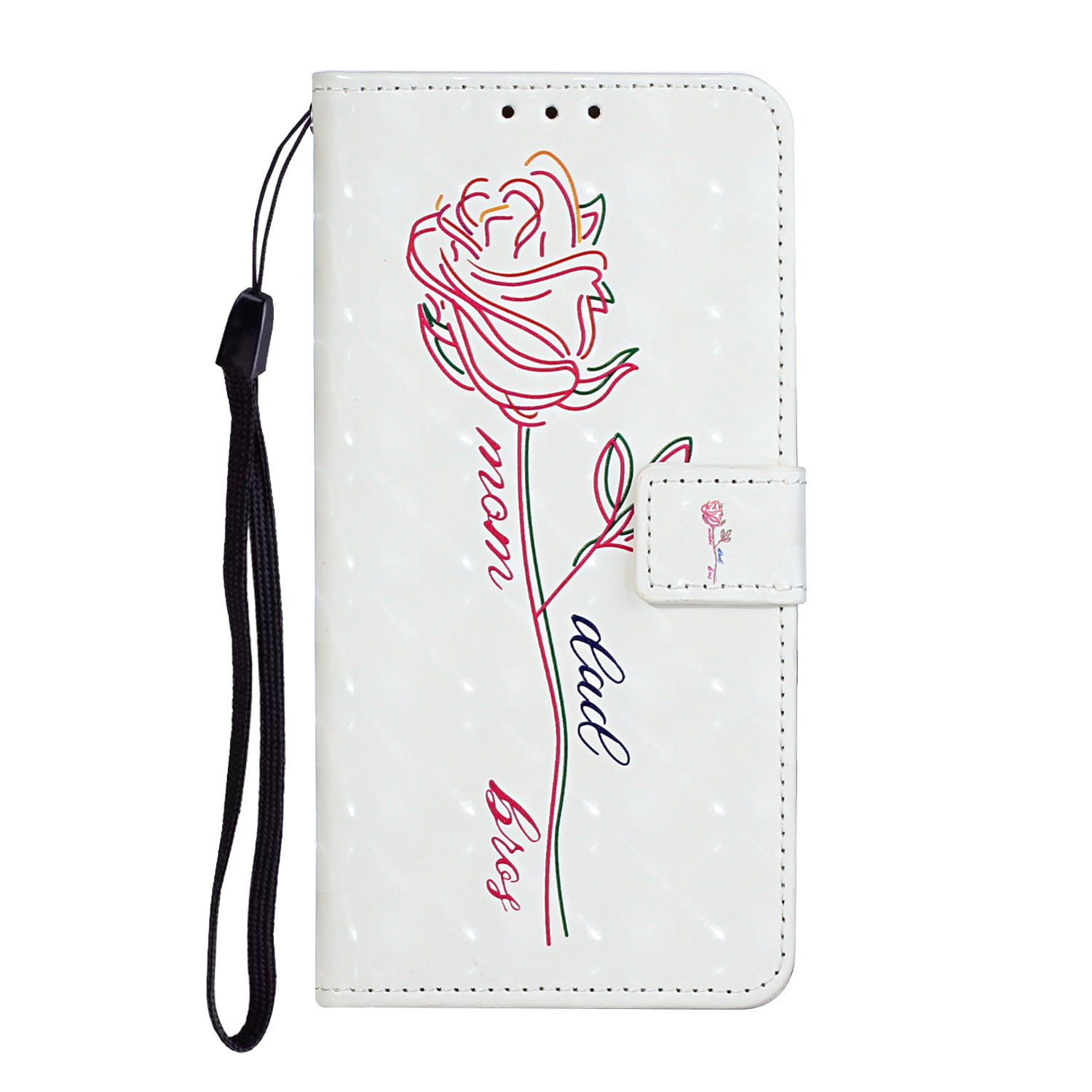 Pattern Printing Leather Protector for Samsung Galaxy S20 4G/S20 5G Stand Case with Hanging Strap - Flower