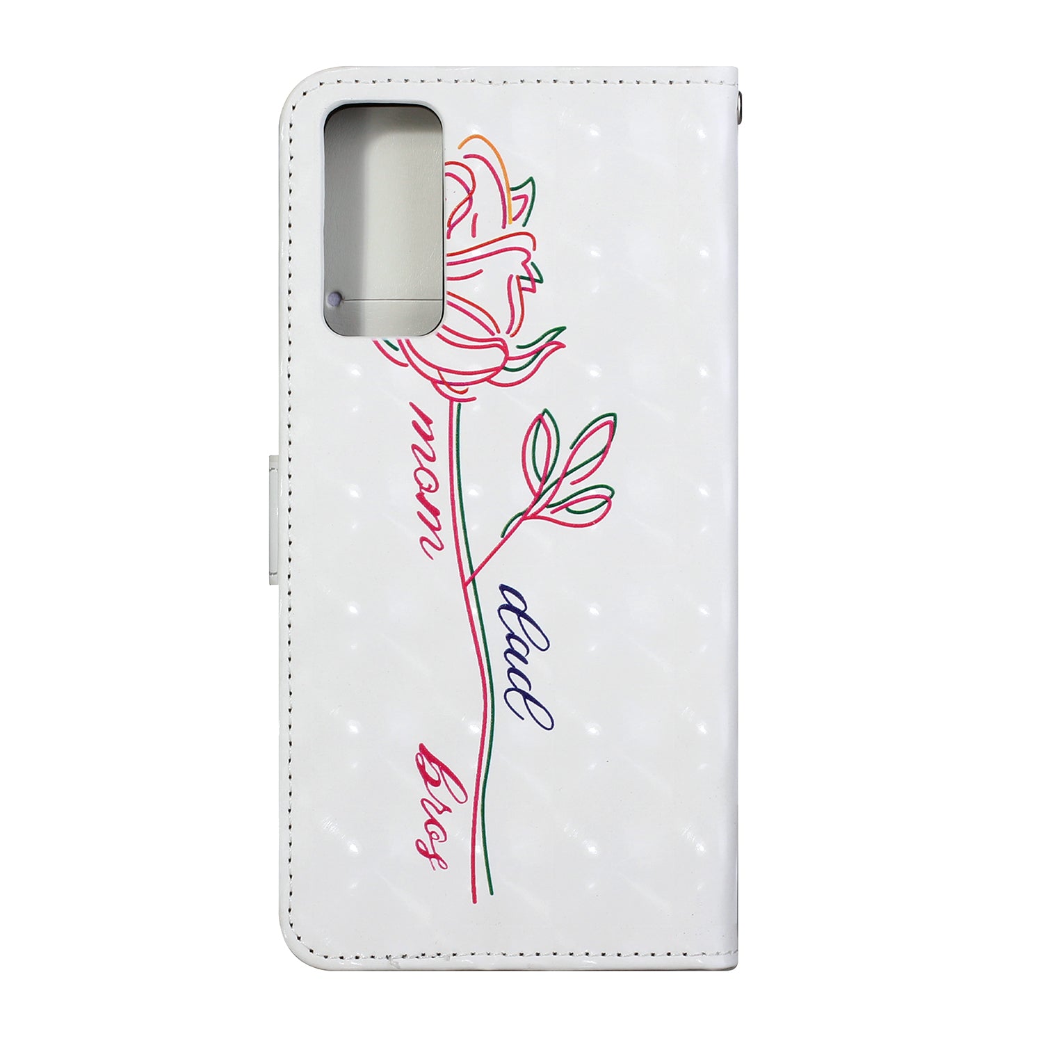 Pattern Printing Leather Protector for Samsung Galaxy S20 4G/S20 5G Stand Case with Hanging Strap - Flower