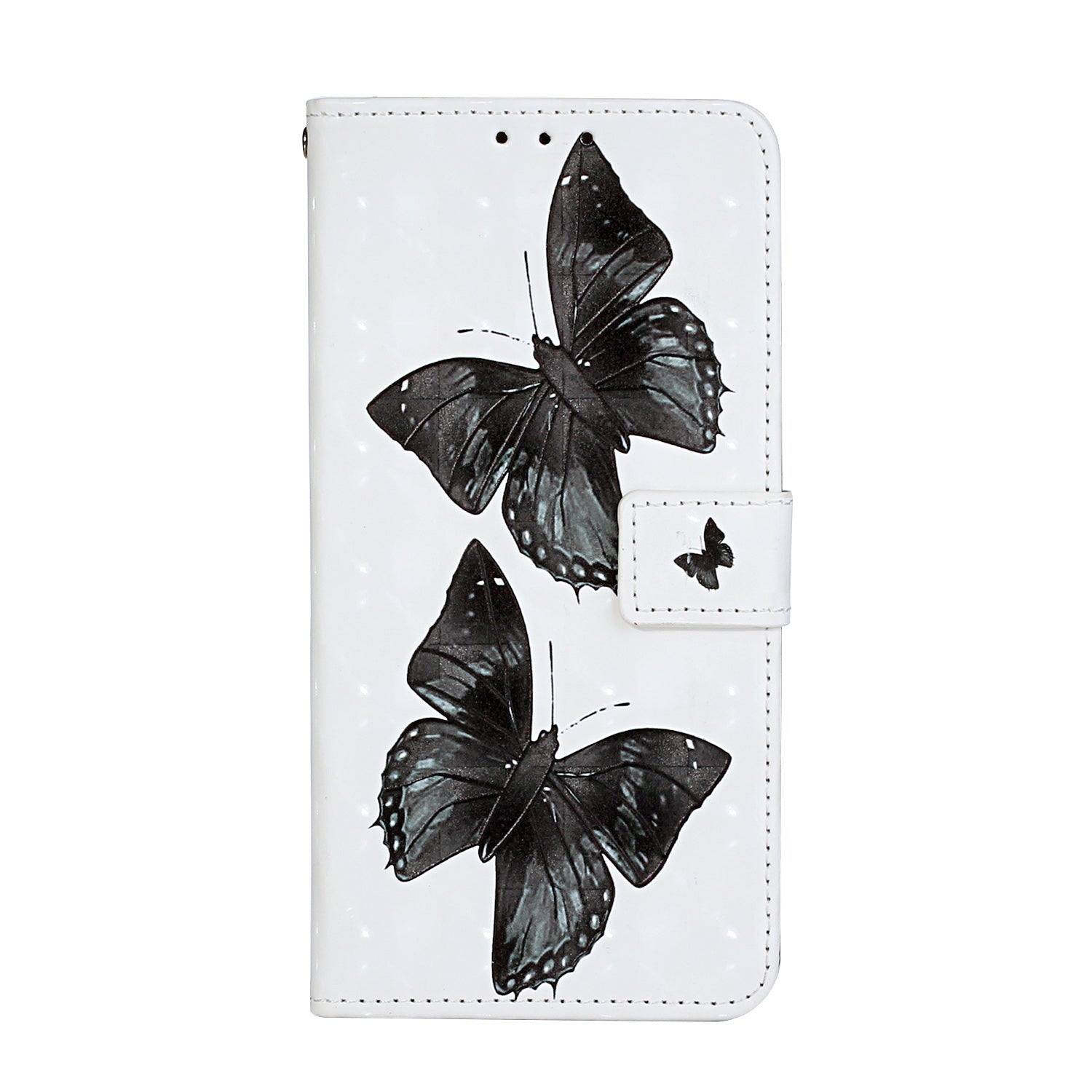 Pattern Printing Leather Protector for Samsung Galaxy S20 4G/S20 5G Stand Case with Hanging Strap - Butterfly