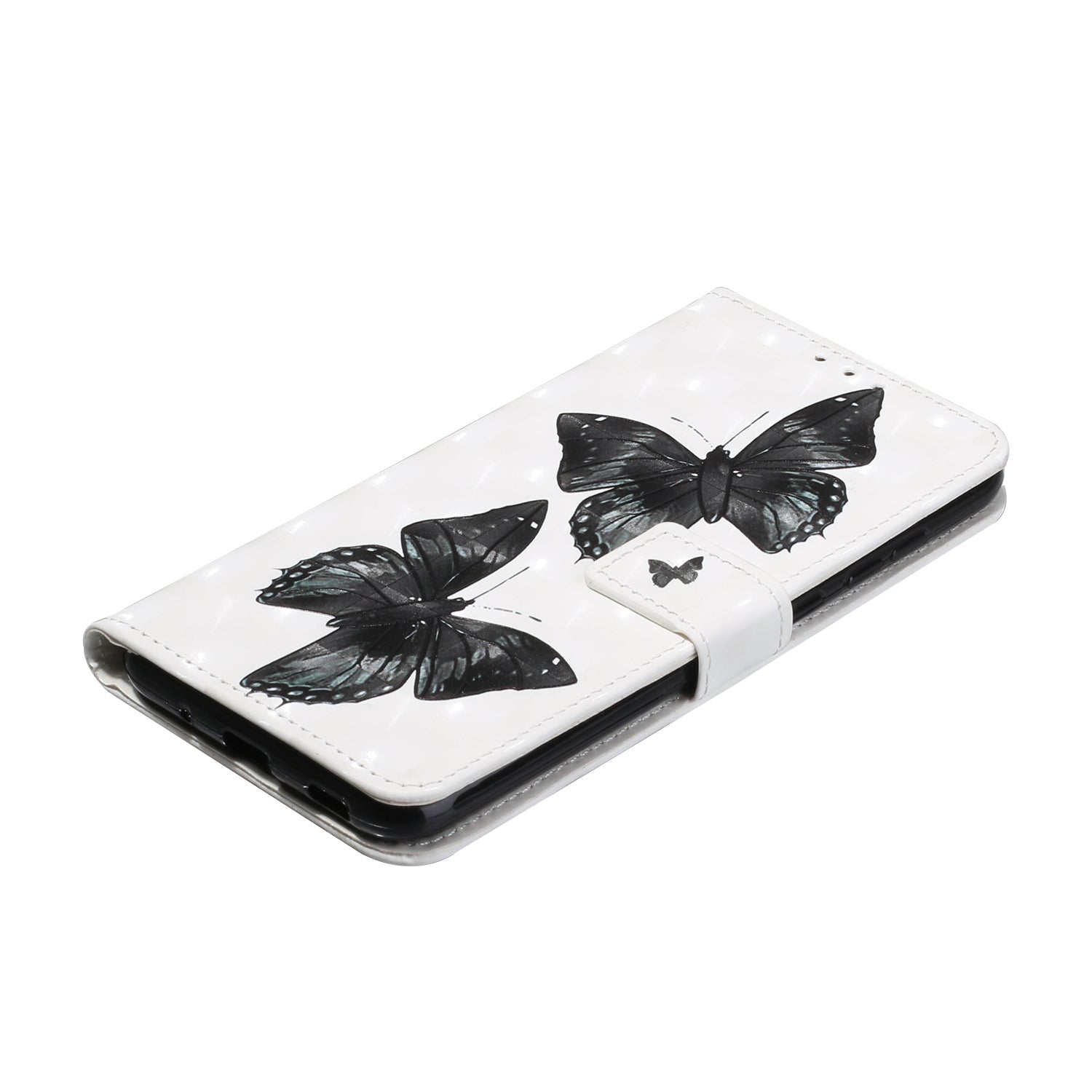 Pattern Printing Leather Protector for Samsung Galaxy S20 4G/S20 5G Stand Case with Hanging Strap - Butterfly