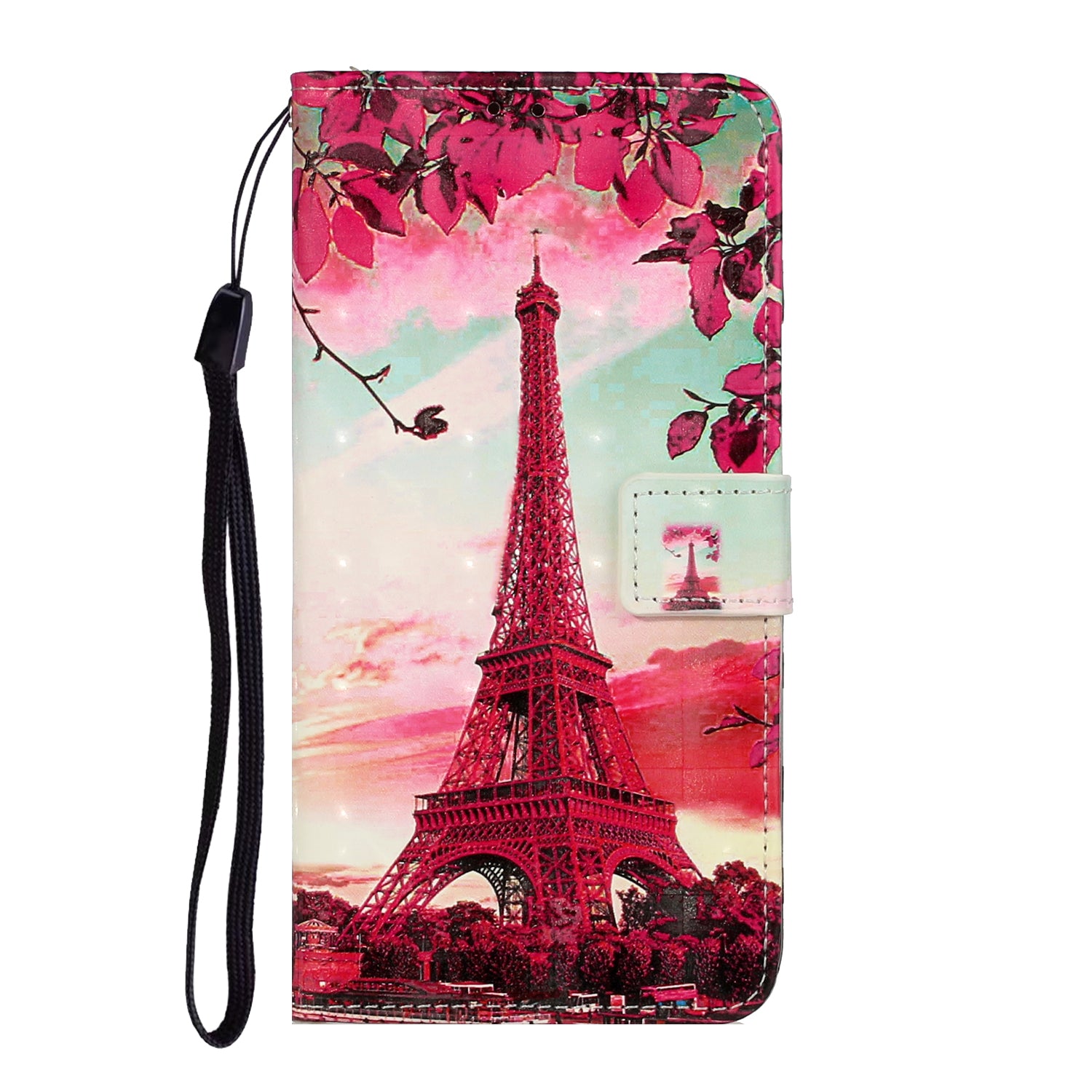 Pattern Printing Leather Protector with Hanging Strap for Samsung Galaxy S20 Plus/S20 Plus 5G  Stand Case - Tower