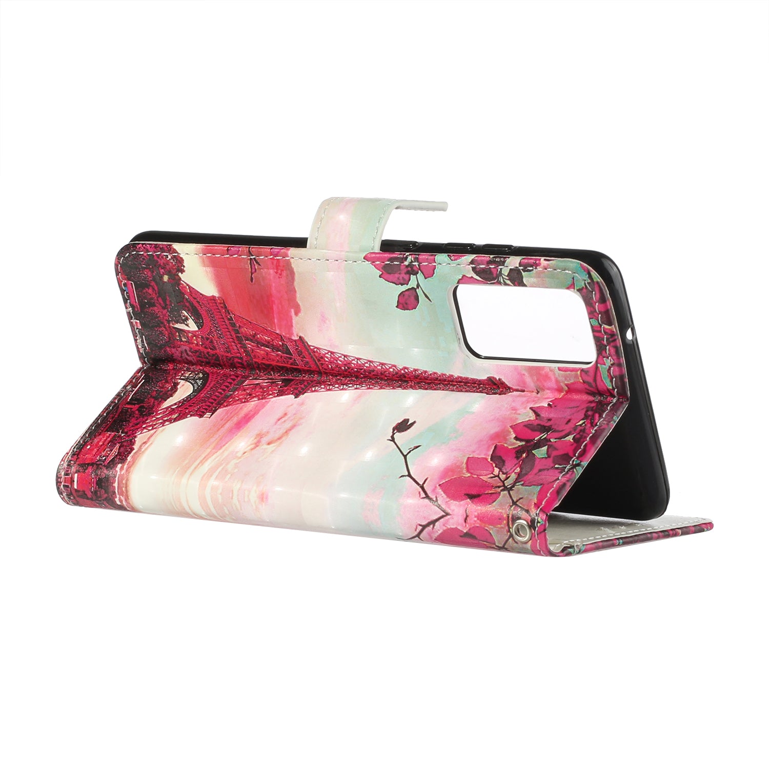 Pattern Printing Leather Protector with Hanging Strap for Samsung Galaxy S20 Plus/S20 Plus 5G  Stand Case - Tower