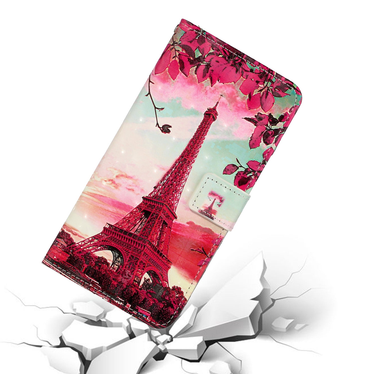 Pattern Printing Leather Protector with Hanging Strap for Samsung Galaxy S20 Plus/S20 Plus 5G  Stand Case - Tower