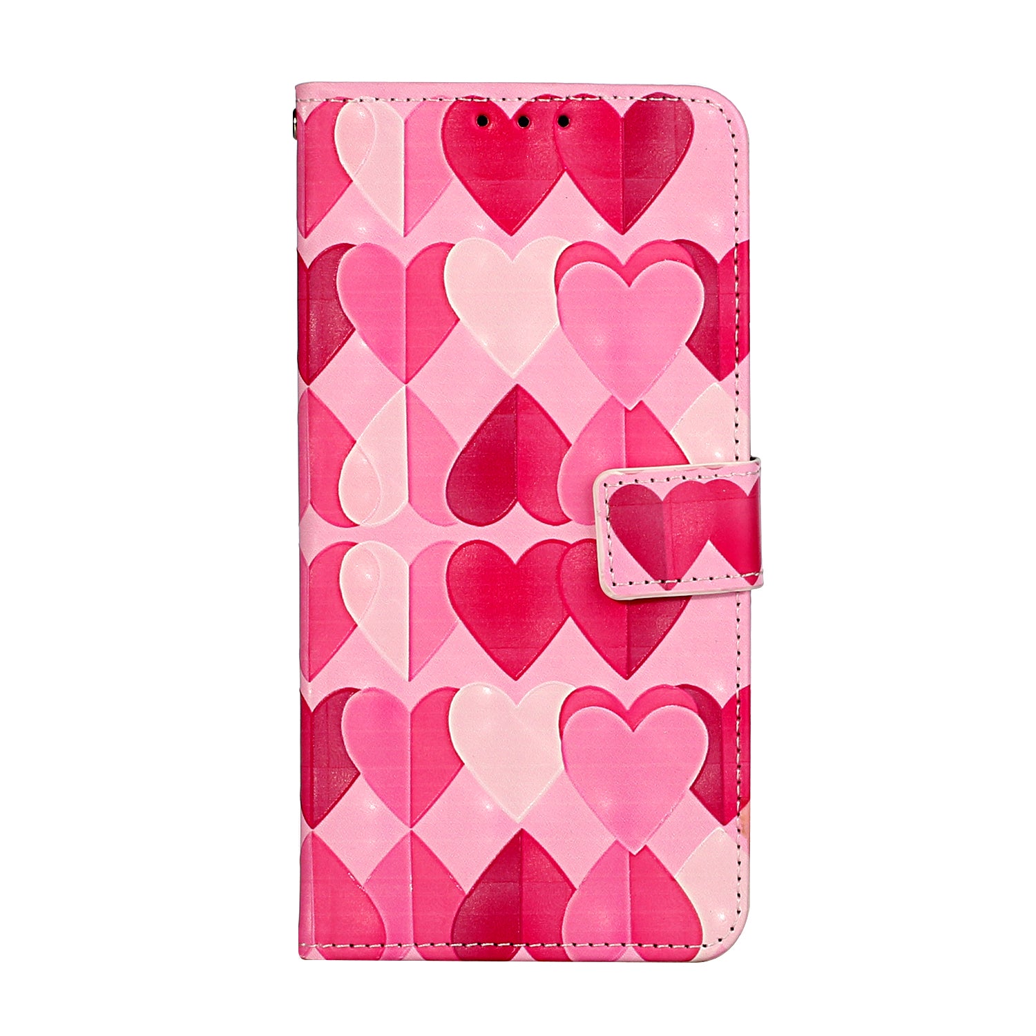 Pattern Printing Leather Protector with Hanging Strap for Samsung Galaxy S20 Plus/S20 Plus 5G  Stand Case - Hearts