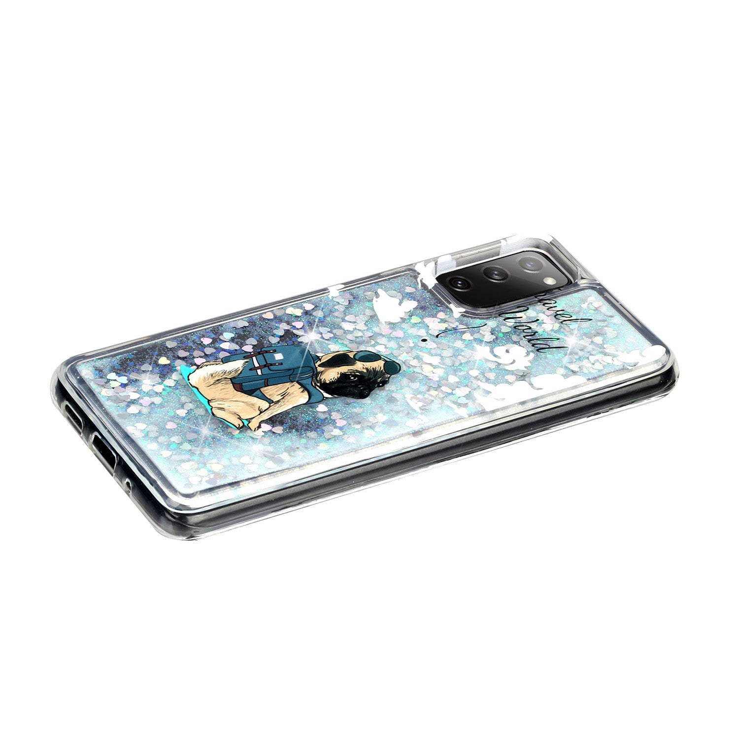 For Samsung Galaxy S20 FE 4G/5G/S20 Lite/S20 FE 2022 Glitter Powder Quicksand Patterned TPU Case - Dog