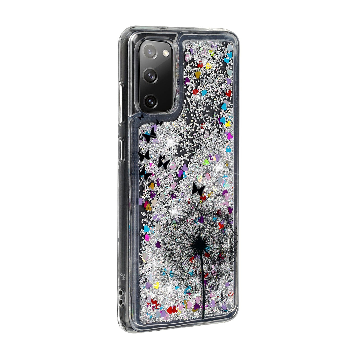 For Samsung Galaxy S20 FE 4G/5G/S20 Lite/S20 FE 2022 Glitter Powder Quicksand Patterned TPU Case - Dandelion