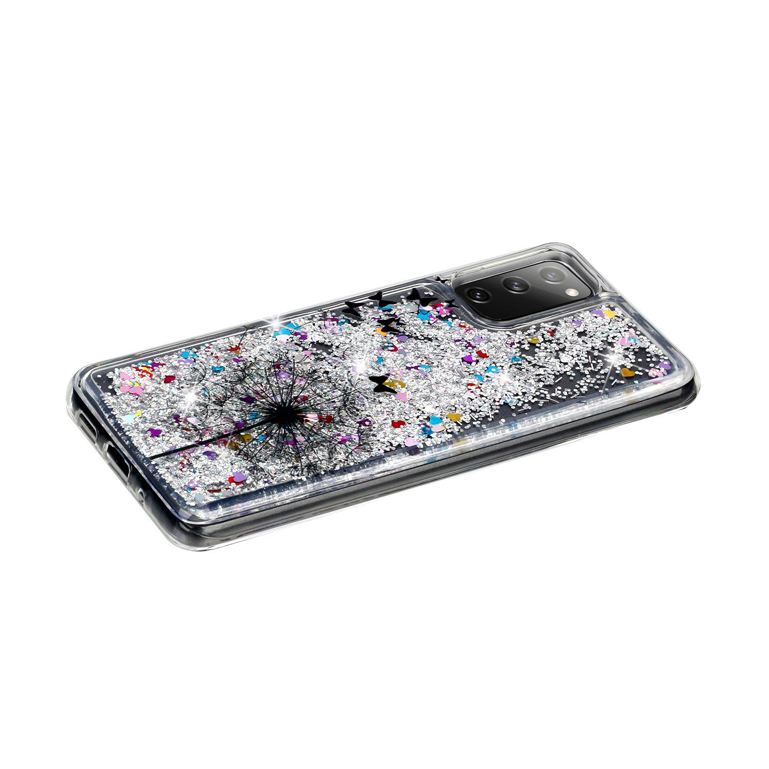 For Samsung Galaxy S20 FE 4G/5G/S20 Lite/S20 FE 2022 Glitter Powder Quicksand Patterned TPU Case - Dandelion