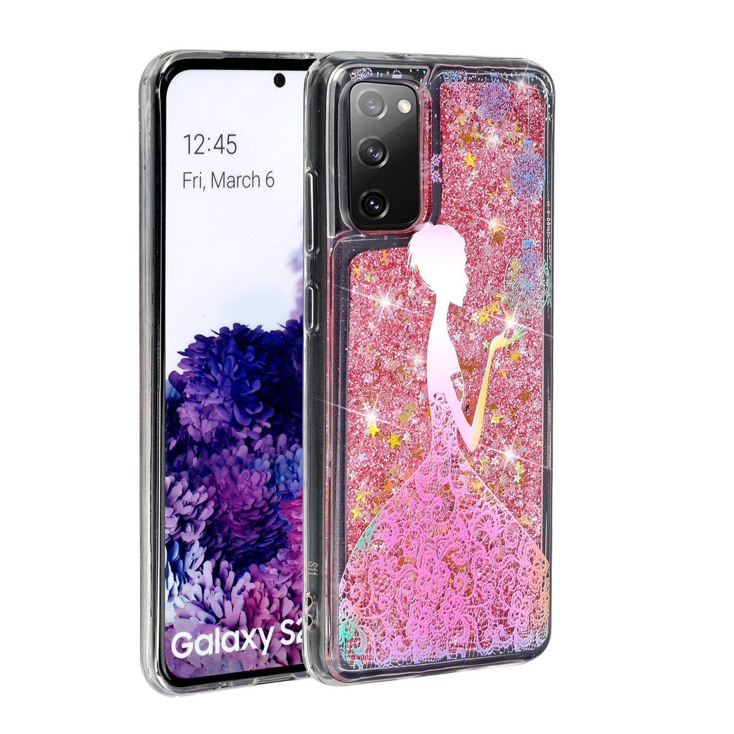 For Samsung Galaxy S20 FE 4G/5G/S20 Lite/S20 FE 2022 Glitter Powder Quicksand Patterned TPU Case - Girl