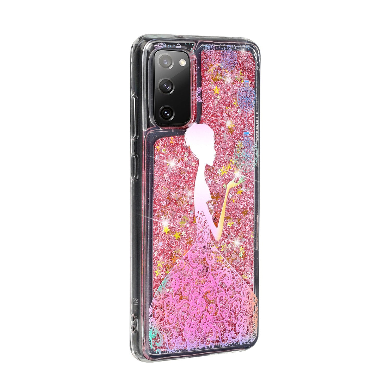 For Samsung Galaxy S20 FE 4G/5G/S20 Lite/S20 FE 2022 Glitter Powder Quicksand Patterned TPU Case - Girl