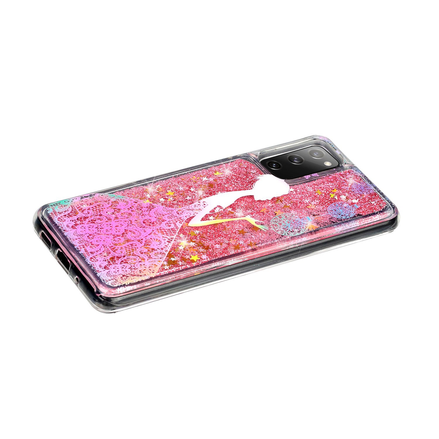 For Samsung Galaxy S20 FE 4G/5G/S20 Lite/S20 FE 2022 Glitter Powder Quicksand Patterned TPU Case - Girl