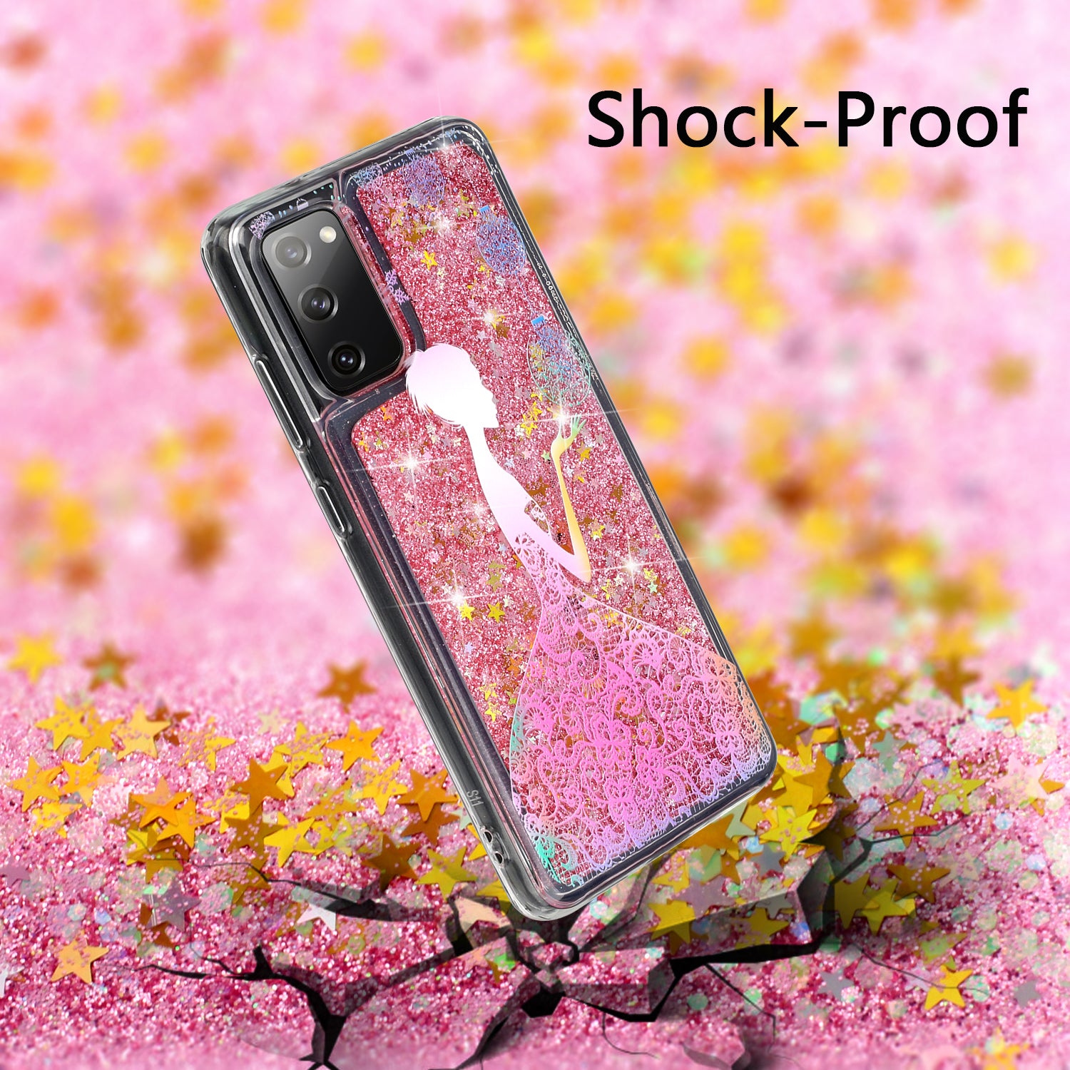 For Samsung Galaxy S20 FE 4G/5G/S20 Lite/S20 FE 2022 Glitter Powder Quicksand Patterned TPU Case - Girl