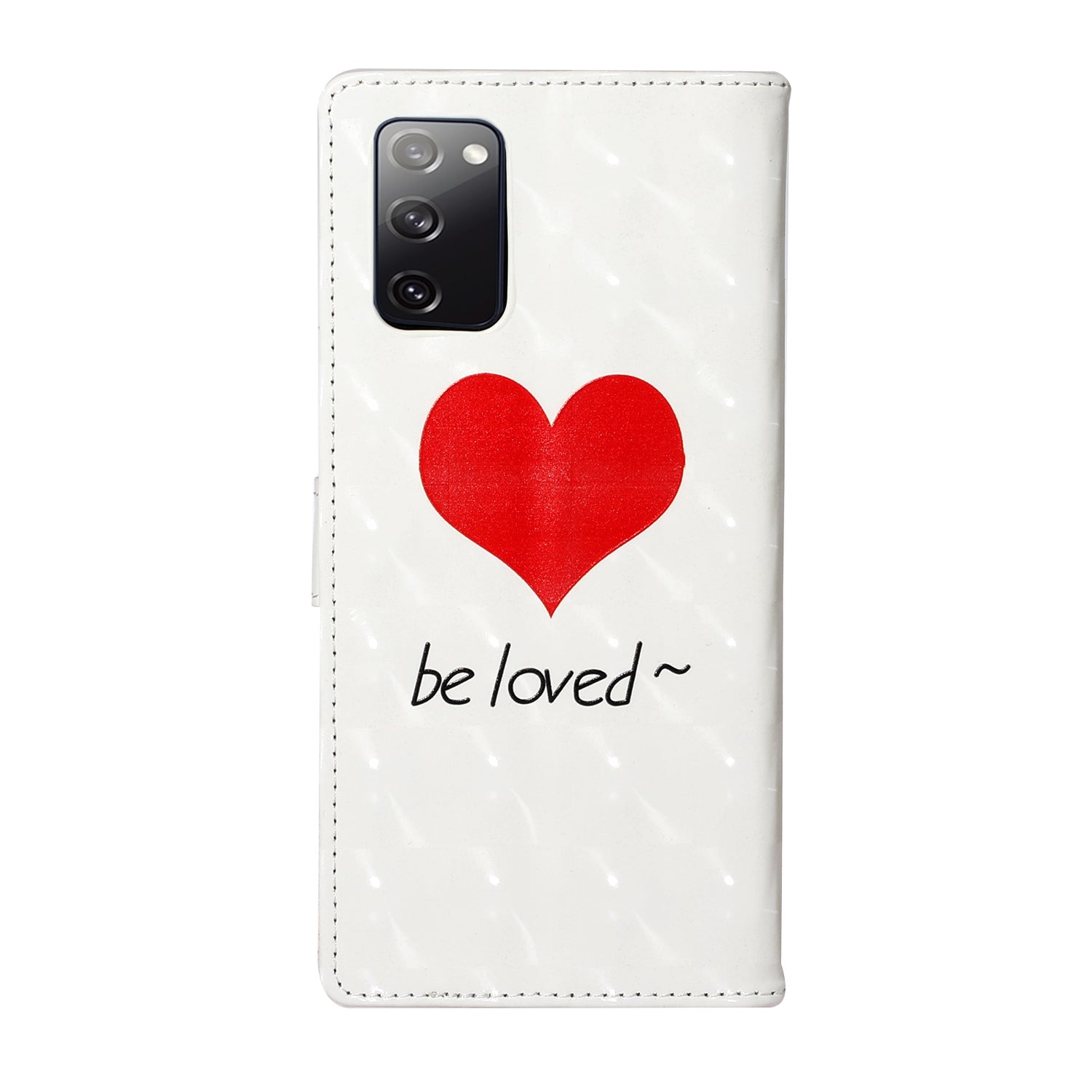 For Samsung Galaxy S20 FE 4G/5G/S20 Lite/S20 FE 2022 Light Spot Decor Pattern Printing Leather Case - Heart