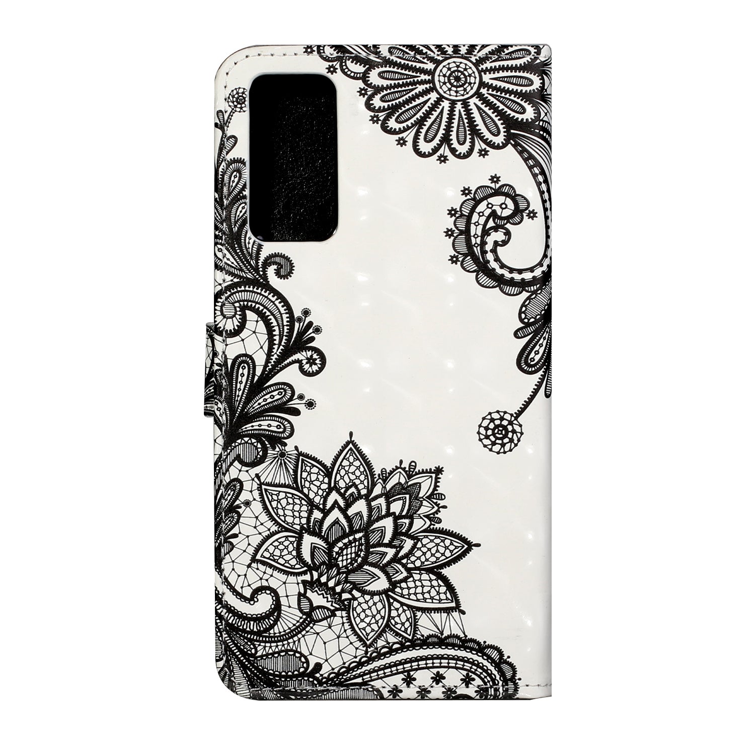 For Samsung Galaxy S20 FE 4G/5G/S20 Lite/S20 FE 2022 Light Spot Decor Pattern Printing Leather Case - Lace Flower