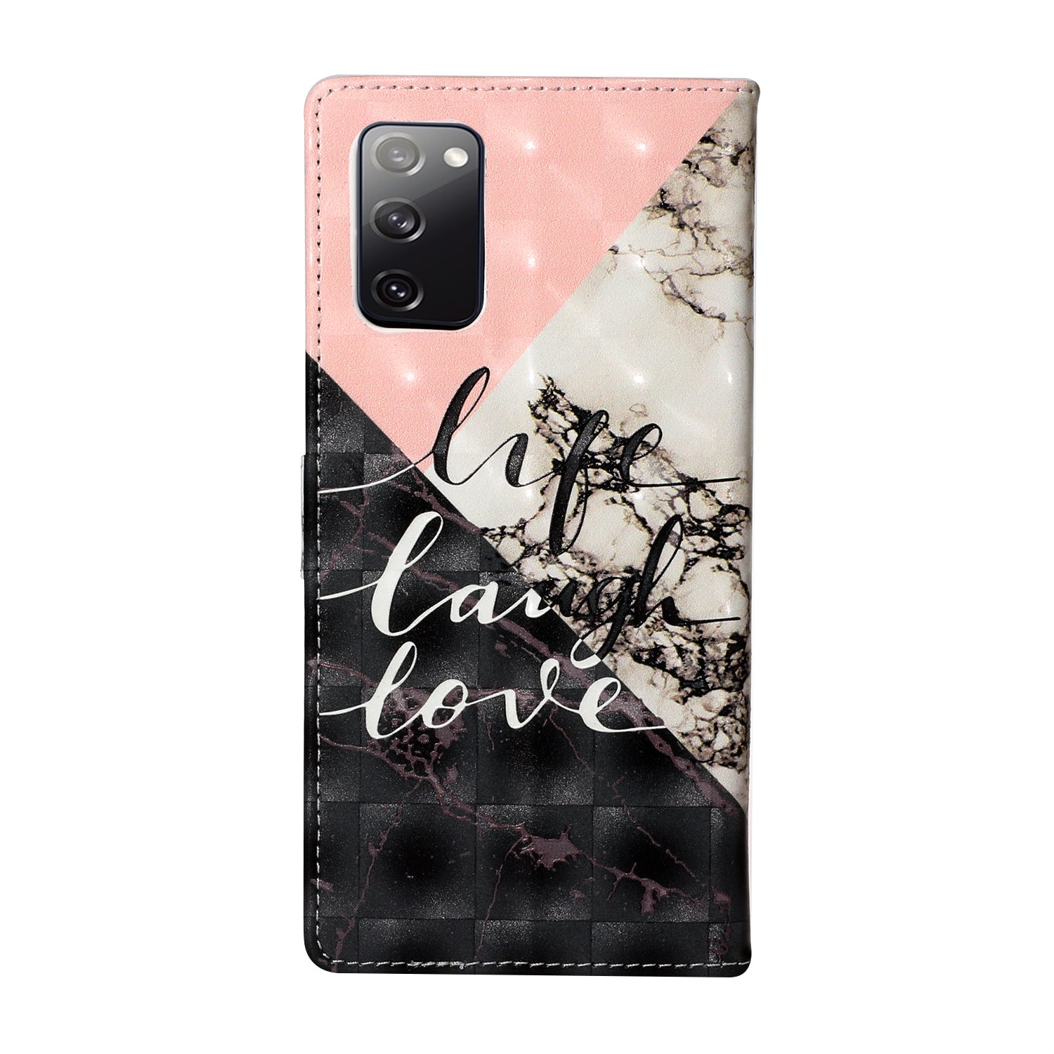 For Samsung Galaxy S20 FE 4G/5G/S20 Lite/S20 FE 2022 Light Spot Decor Pattern Printing Leather Case - Love