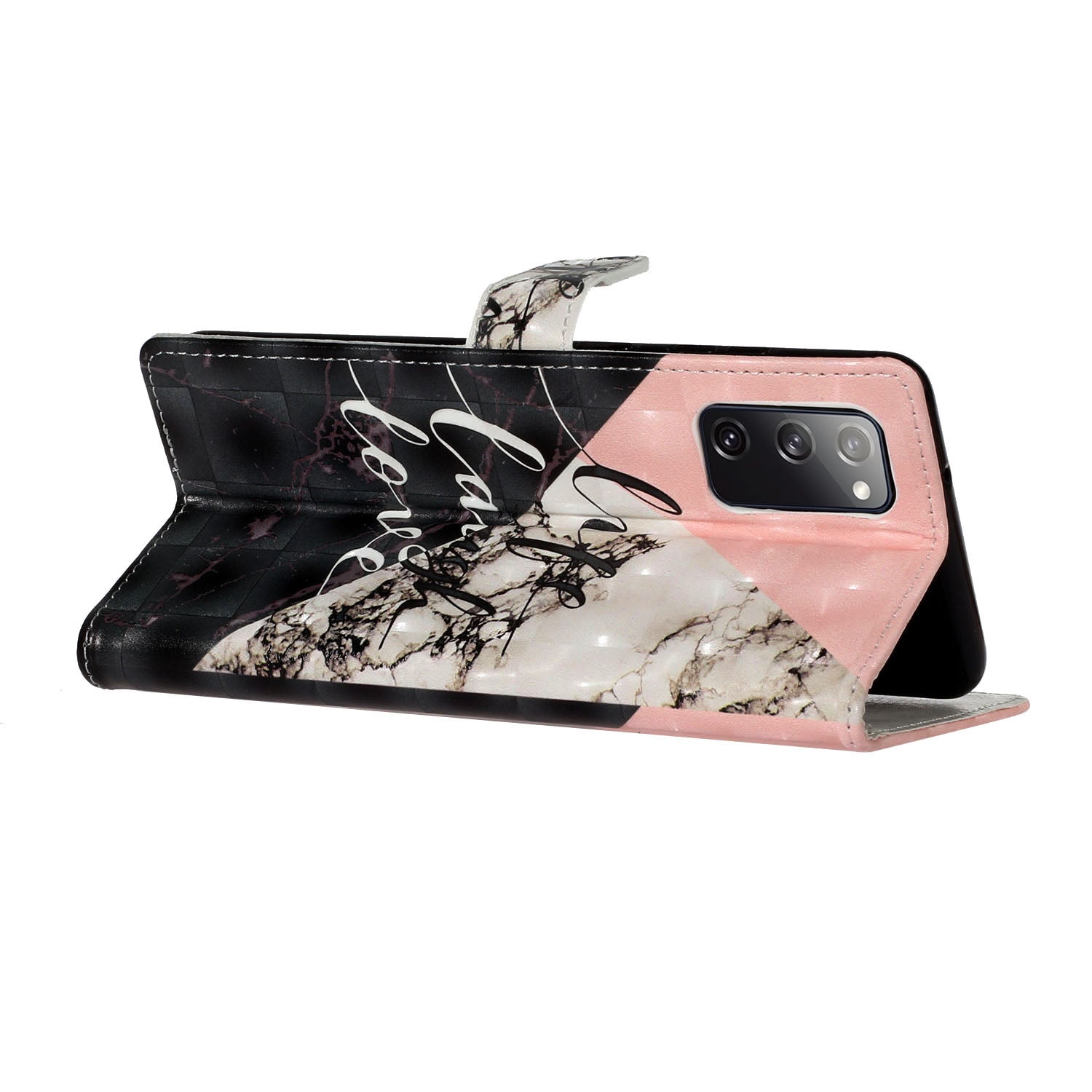 For Samsung Galaxy S20 FE 4G/5G/S20 Lite/S20 FE 2022 Light Spot Decor Pattern Printing Leather Case - Love