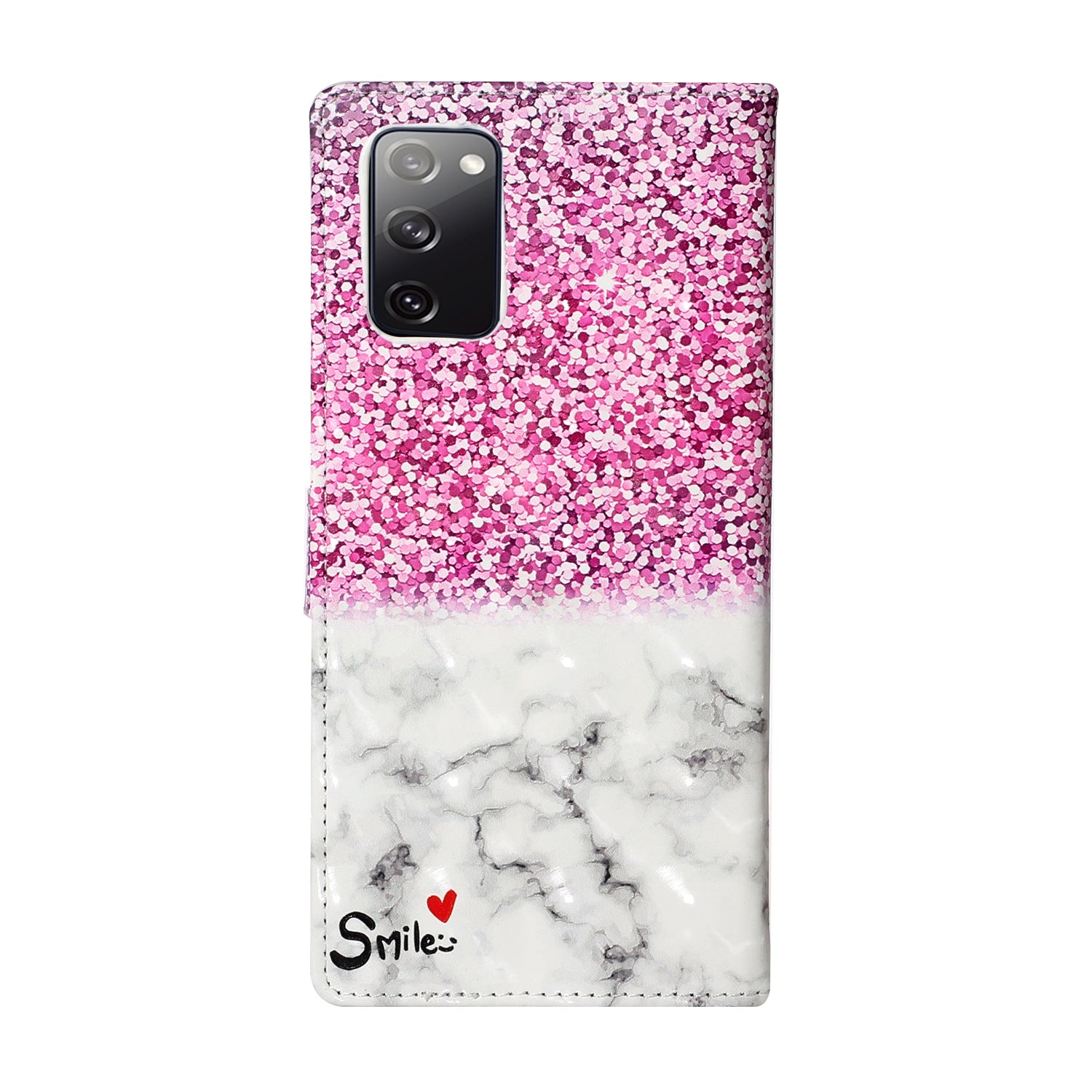 For Samsung Galaxy S20 FE 4G/5G/S20 Lite/S20 FE 2022 Light Spot Decor Pattern Printing Leather Case- Rose and White