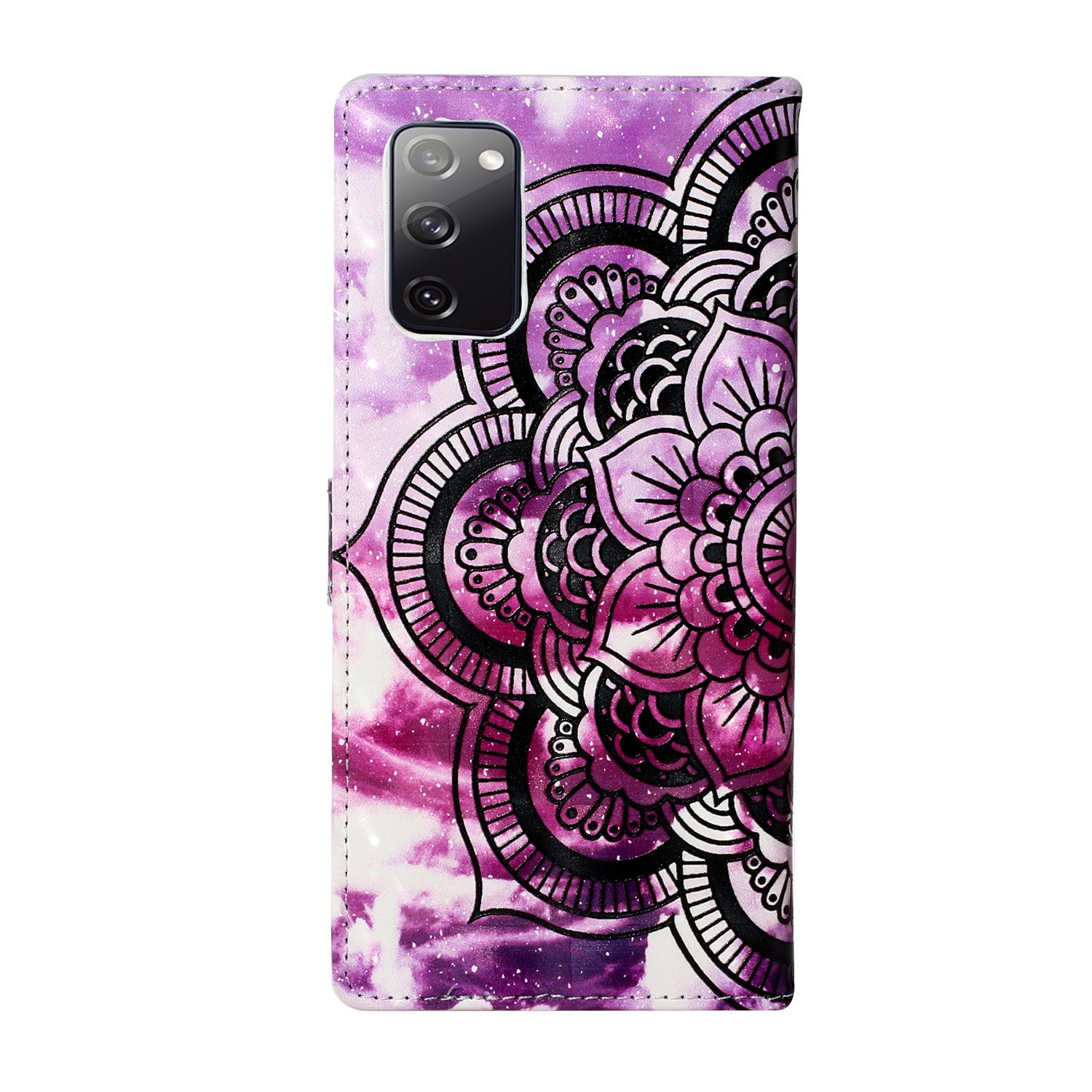 For Samsung Galaxy S20 FE 4G/5G/S20 Lite/S20 FE 2022 Light Spot Decor Pattern Printing Leather Case - Flower Pattern