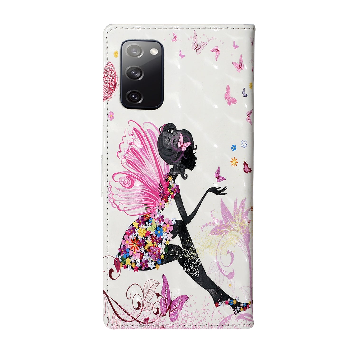 For Samsung Galaxy S20 FE 4G/5G/S20 Lite/S20 FE 2022 Light Spot Decor Pattern Printing Leather Case - Beauty Girl