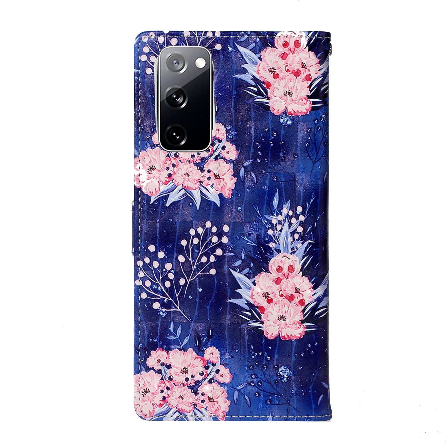 For Samsung Galaxy S20 FE 4G/5G/S20 Lite/S20 FE 2022 Light Spot Decor Pattern Printing Leather Case - Pink Butterfly