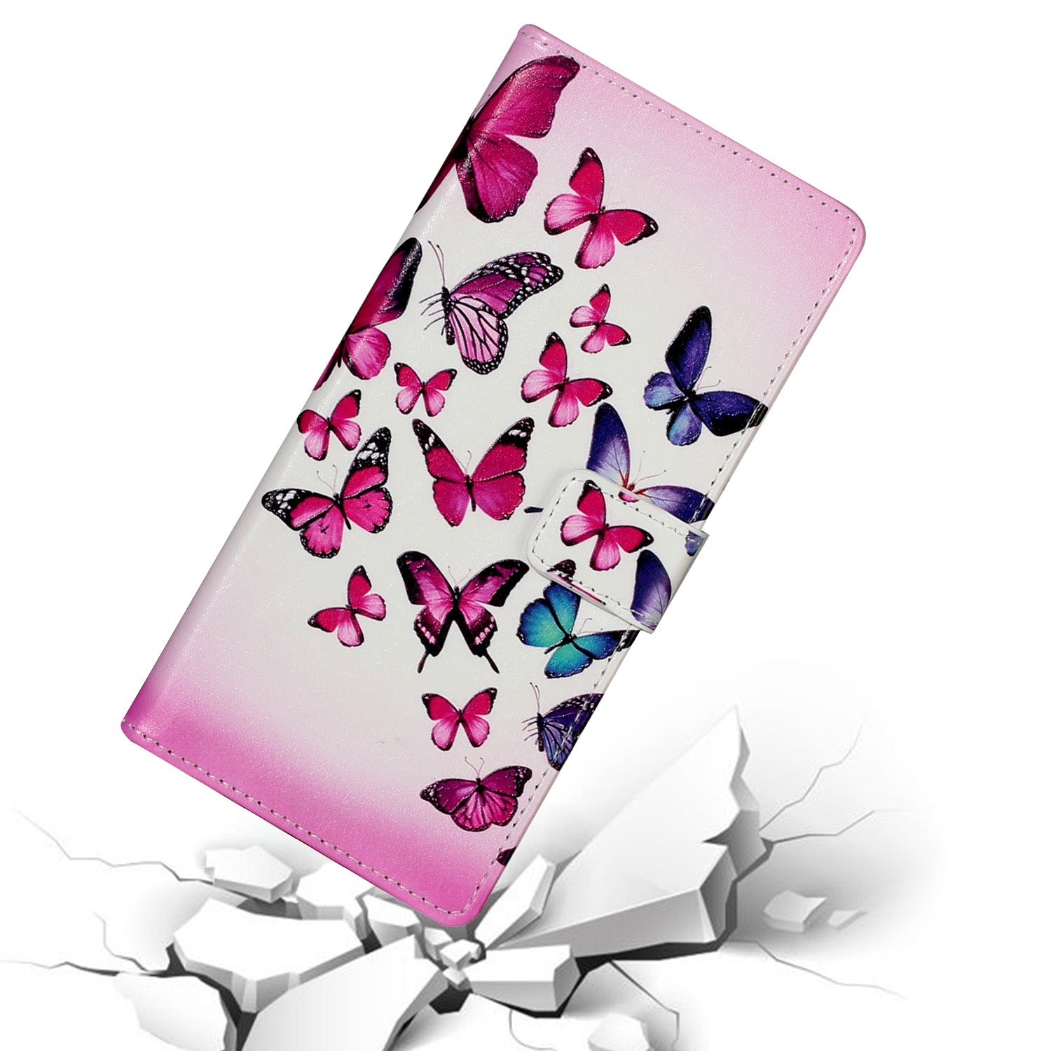 Painting Wallet Stand Leather Case for Samsung Galaxy S20 FE/S20 Fan Edition/S20 FE 5G/S20 Fan Edition 5G - Colorful Butterfly