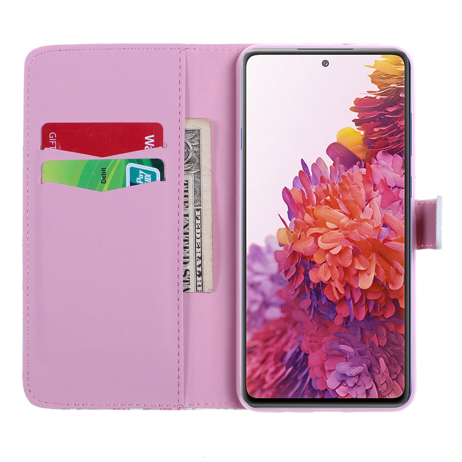 Painting Wallet Stand Leather Case for Samsung Galaxy S20 FE/S20 Fan Edition/S20 FE 5G/S20 Fan Edition 5G - Colorful Butterfly