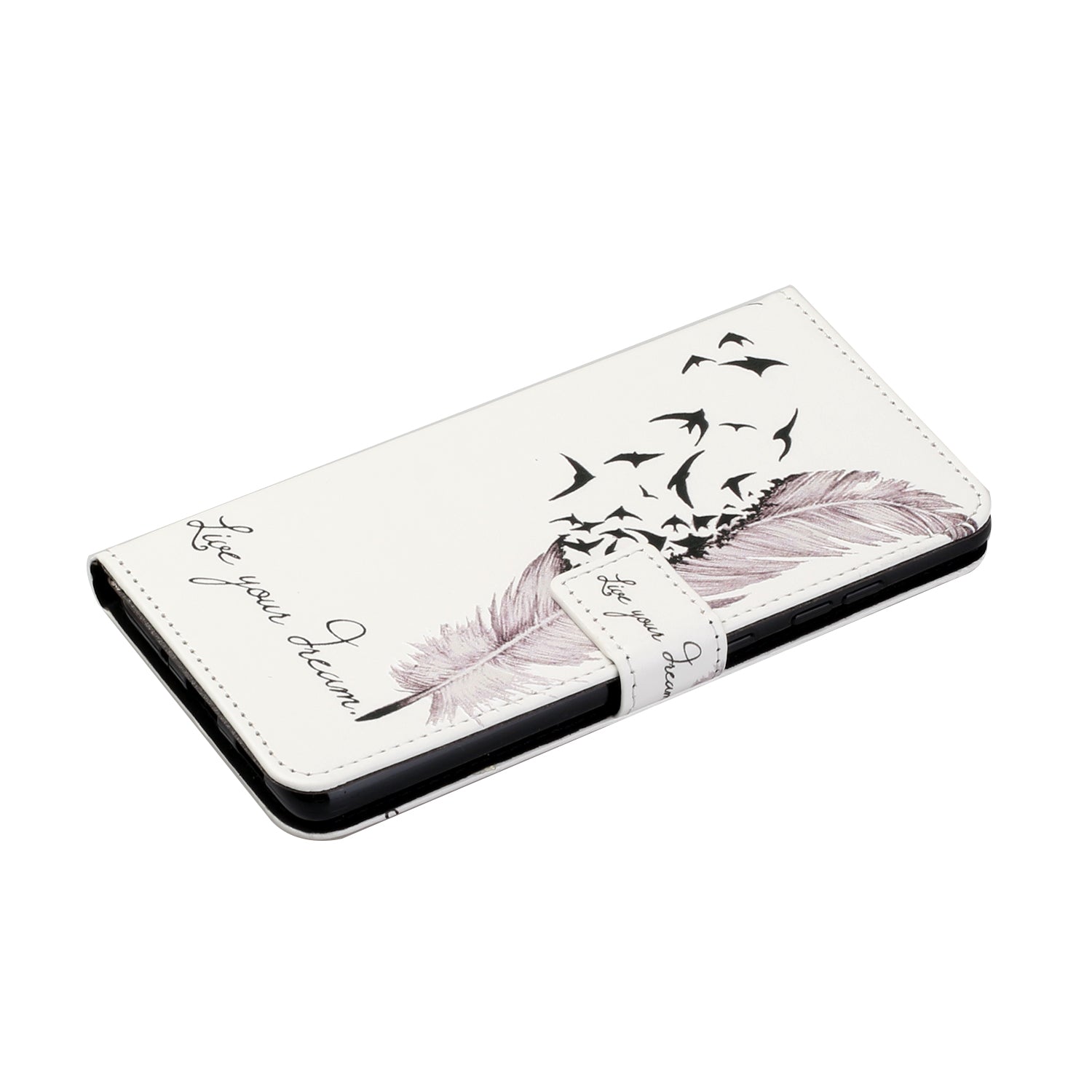 Painting Wallet Stand Leather Case for Samsung Galaxy S20 FE/S20 Fan Edition/S20 FE 5G/S20 Fan Edition 5G - Feather