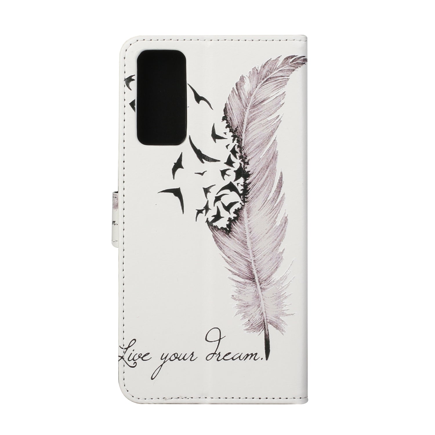 Painting Wallet Stand Leather Case for Samsung Galaxy S20 FE/S20 Fan Edition/S20 FE 5G/S20 Fan Edition 5G - Feather