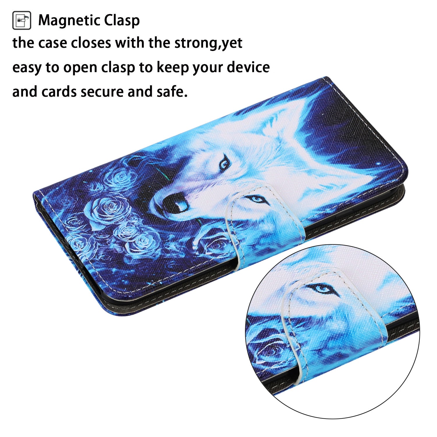 Unique Pattern Printing Wallet Stand Leather Case with Lanyard for Samsung Galaxy S20 Plus - Wolf