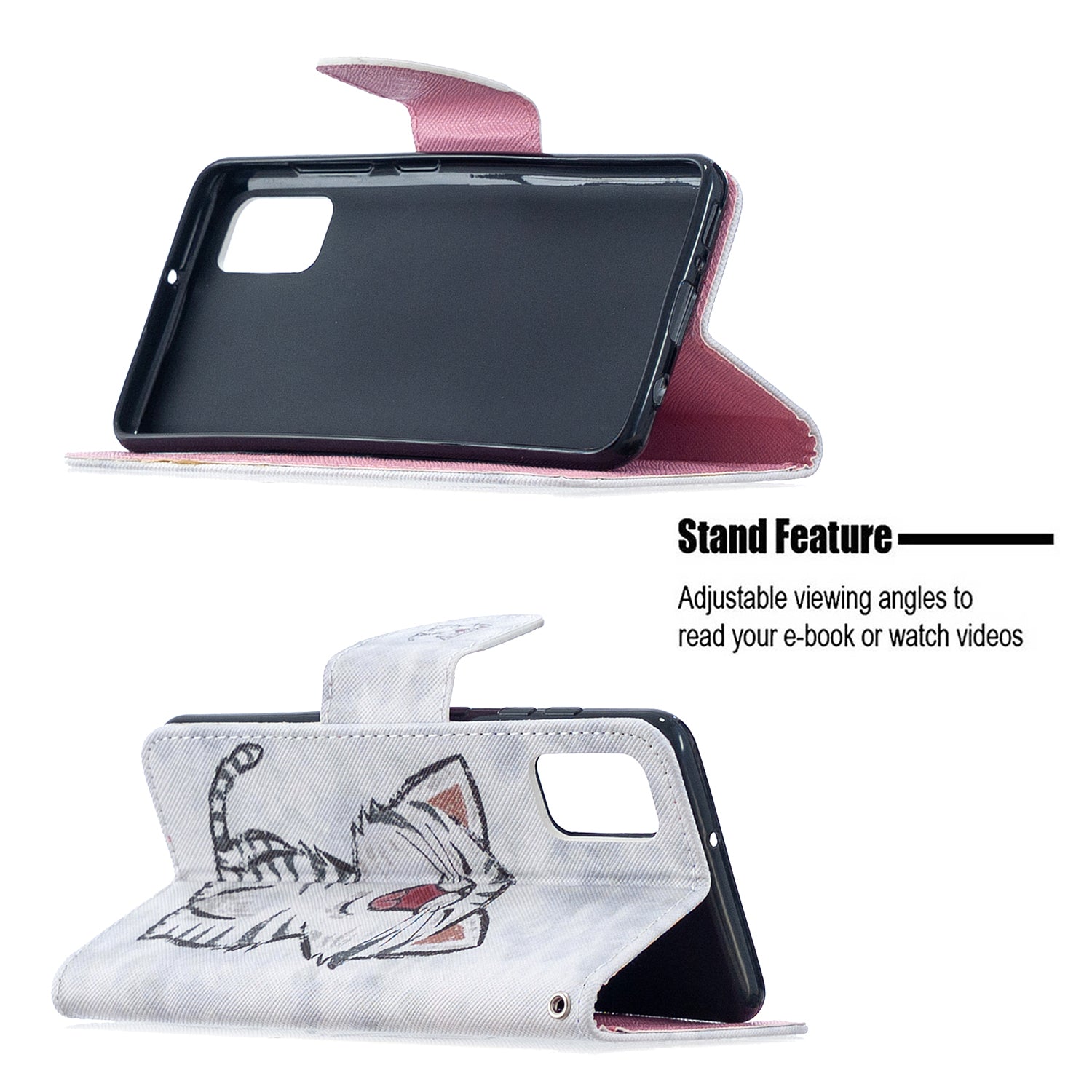 For Samsung Galaxy S20 FE 4G/5G/S20 Lite/S20 FE 2022 Pattern Printing PU Leather Wallet Stand Phone Cover - Cat