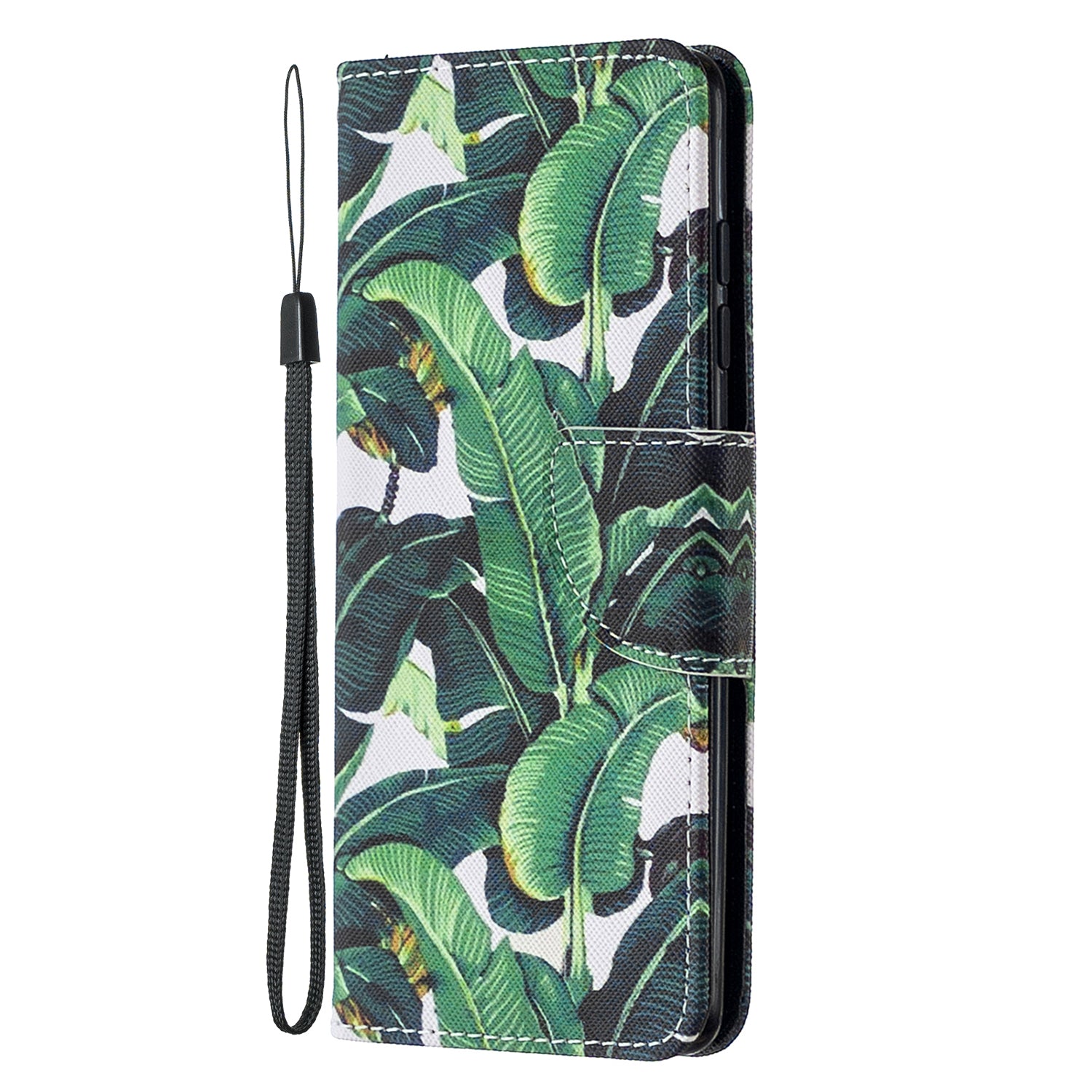 For Samsung Galaxy S20 FE 4G/5G/S20 Lite/S20 FE 2022 Pattern Printing PU Leather Wallet Stand Phone Cover - Leaf