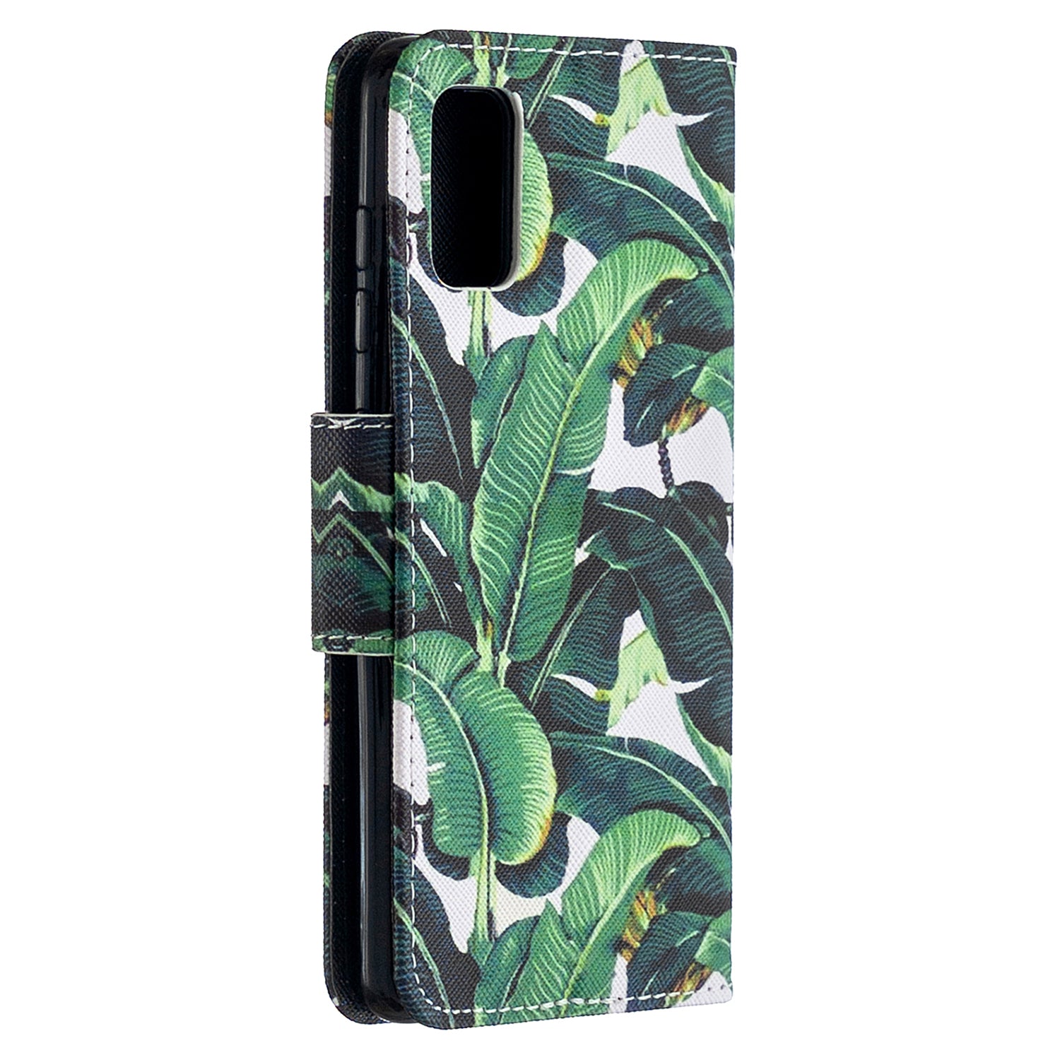 For Samsung Galaxy S20 FE 4G/5G/S20 Lite/S20 FE 2022 Pattern Printing PU Leather Wallet Stand Phone Cover - Leaf