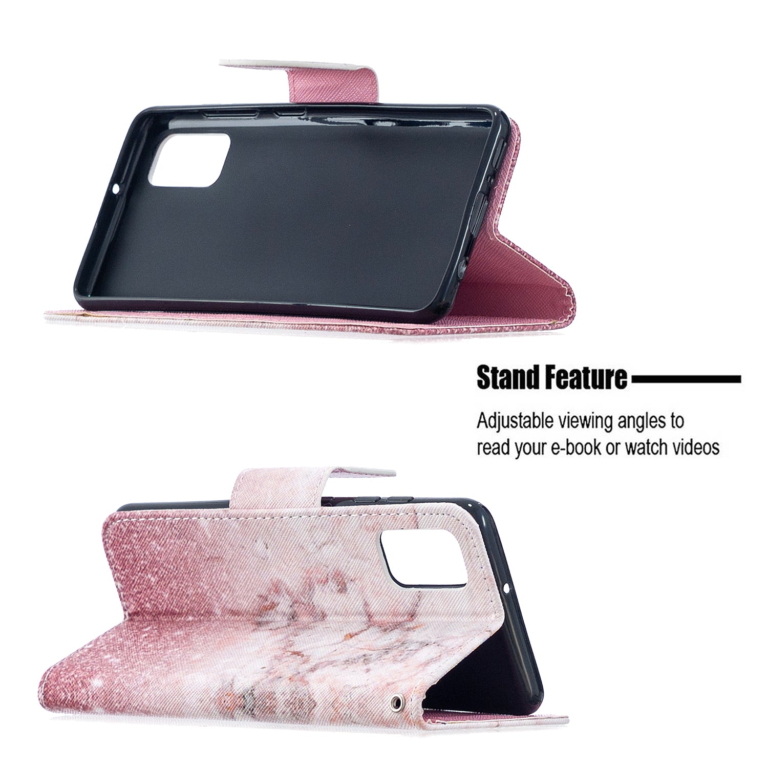 For Samsung Galaxy S20 FE 4G/5G/S20 Lite/S20 FE 2022 Pattern Printing PU Leather Wallet Stand Phone Cover - Pink Glitter Powder