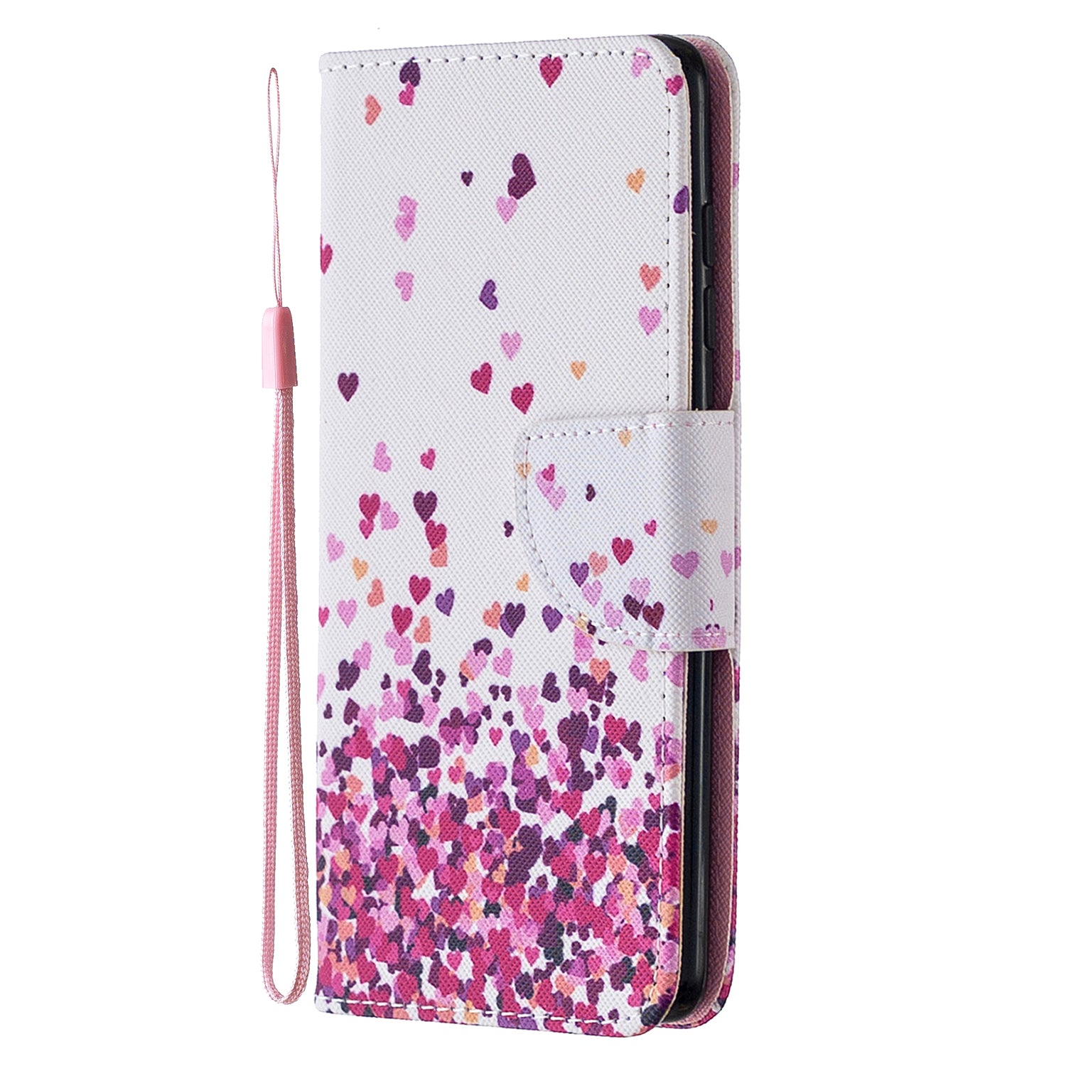 For Samsung Galaxy S20 FE 4G/5G/S20 Lite/S20 FE 2022 Pattern Printing PU Leather Wallet Stand Phone Cover - Hearts