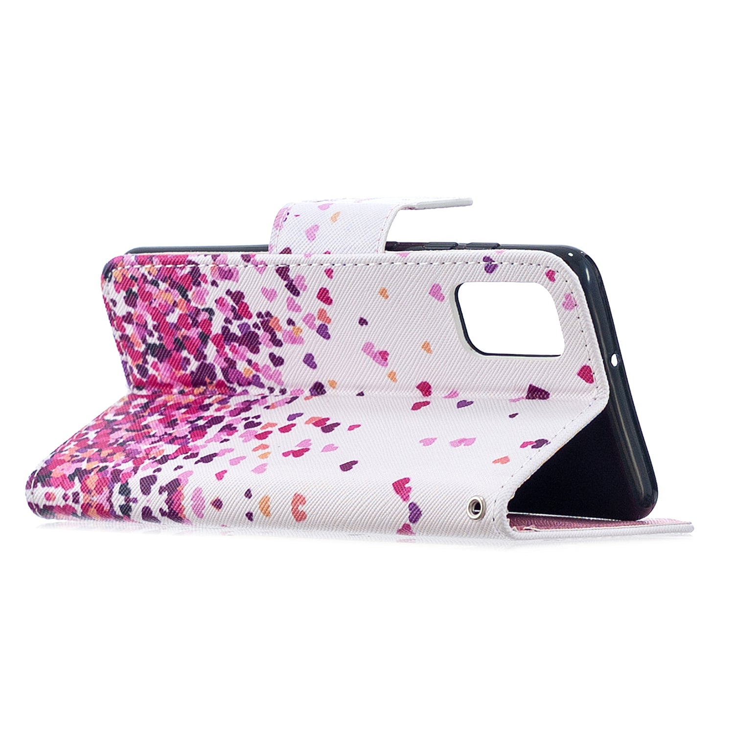 For Samsung Galaxy S20 FE 4G/5G/S20 Lite/S20 FE 2022 Pattern Printing PU Leather Wallet Stand Phone Cover - Hearts