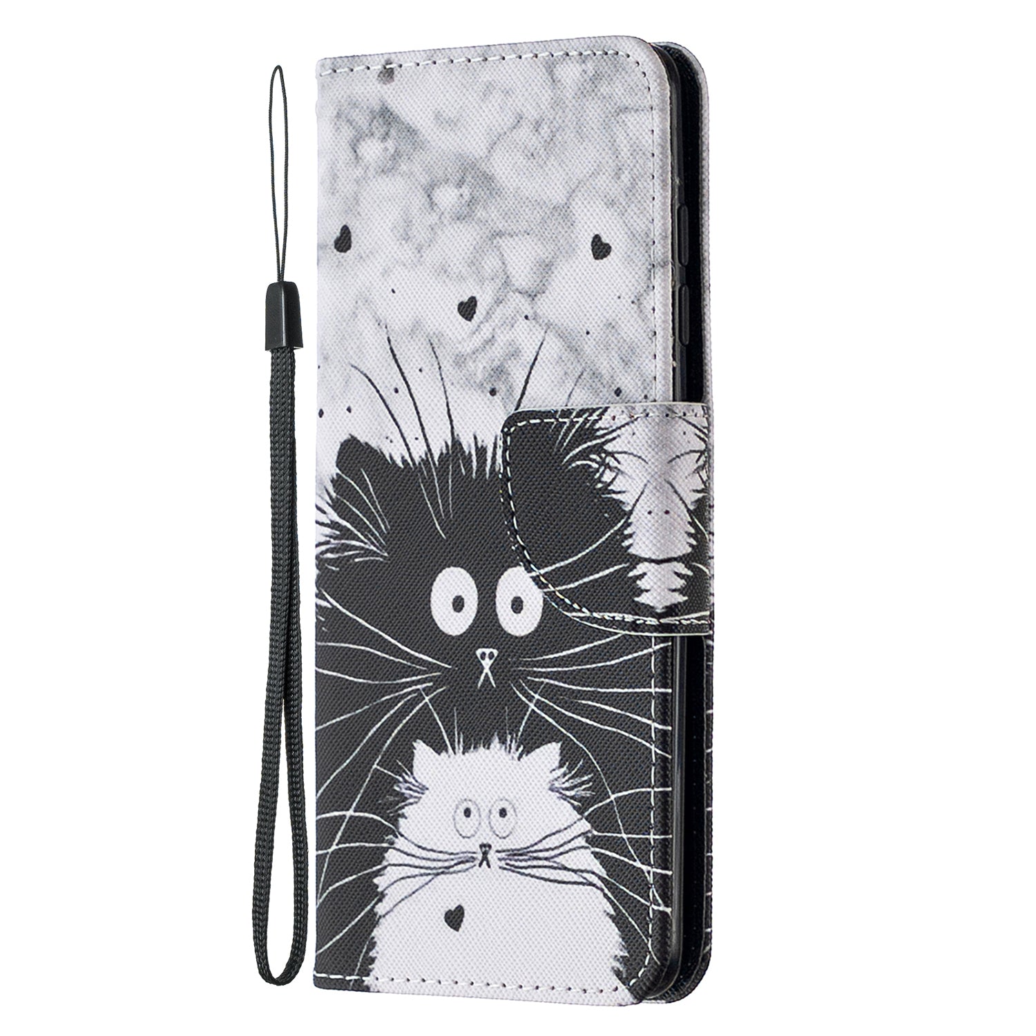 For Samsung Galaxy S20 FE 4G/5G/S20 Lite/S20 FE 2022 Pattern Printing PU Leather Wallet Stand Phone Cover - Two Cats