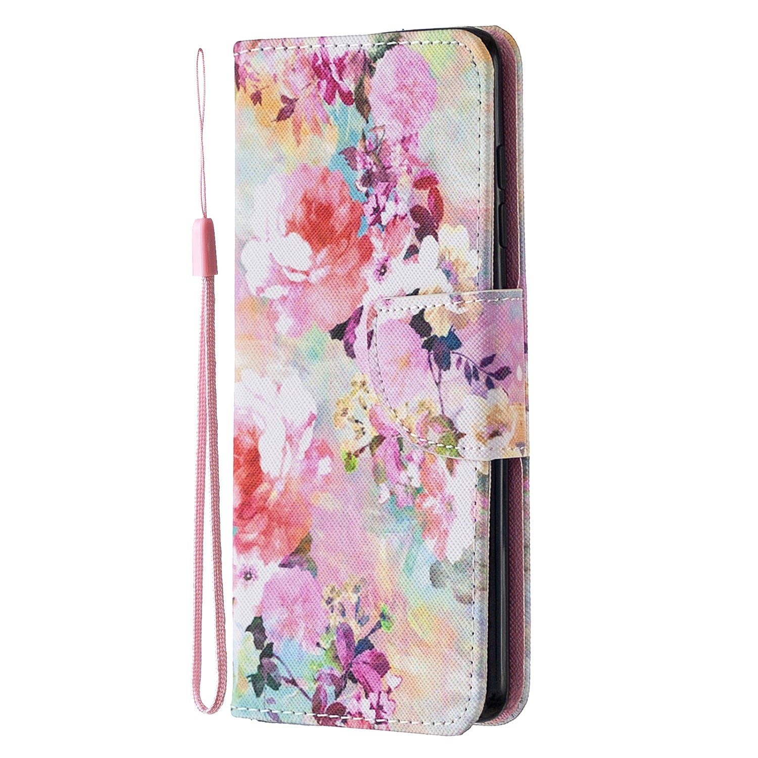 For Samsung Galaxy S20 FE 4G/5G/S20 Lite/S20 FE 2022 Pattern Printing PU Leather Wallet Stand Phone Cover - Beautiful Flower